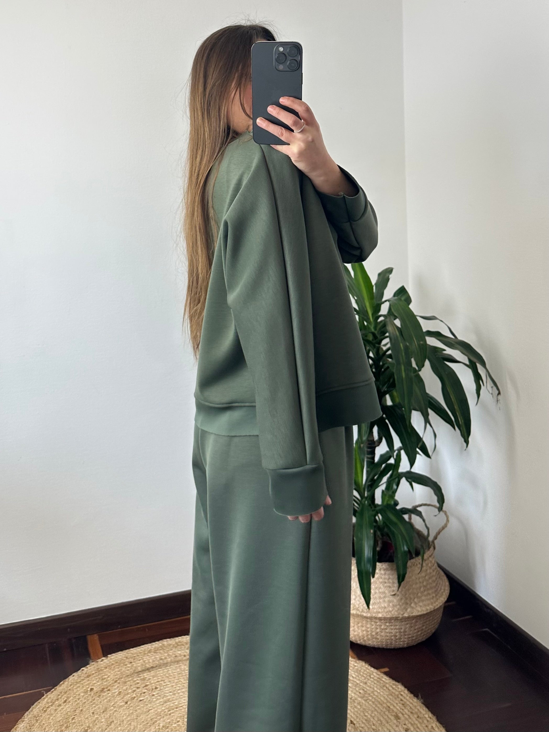 FELPA PUNTO MILANO VERDE