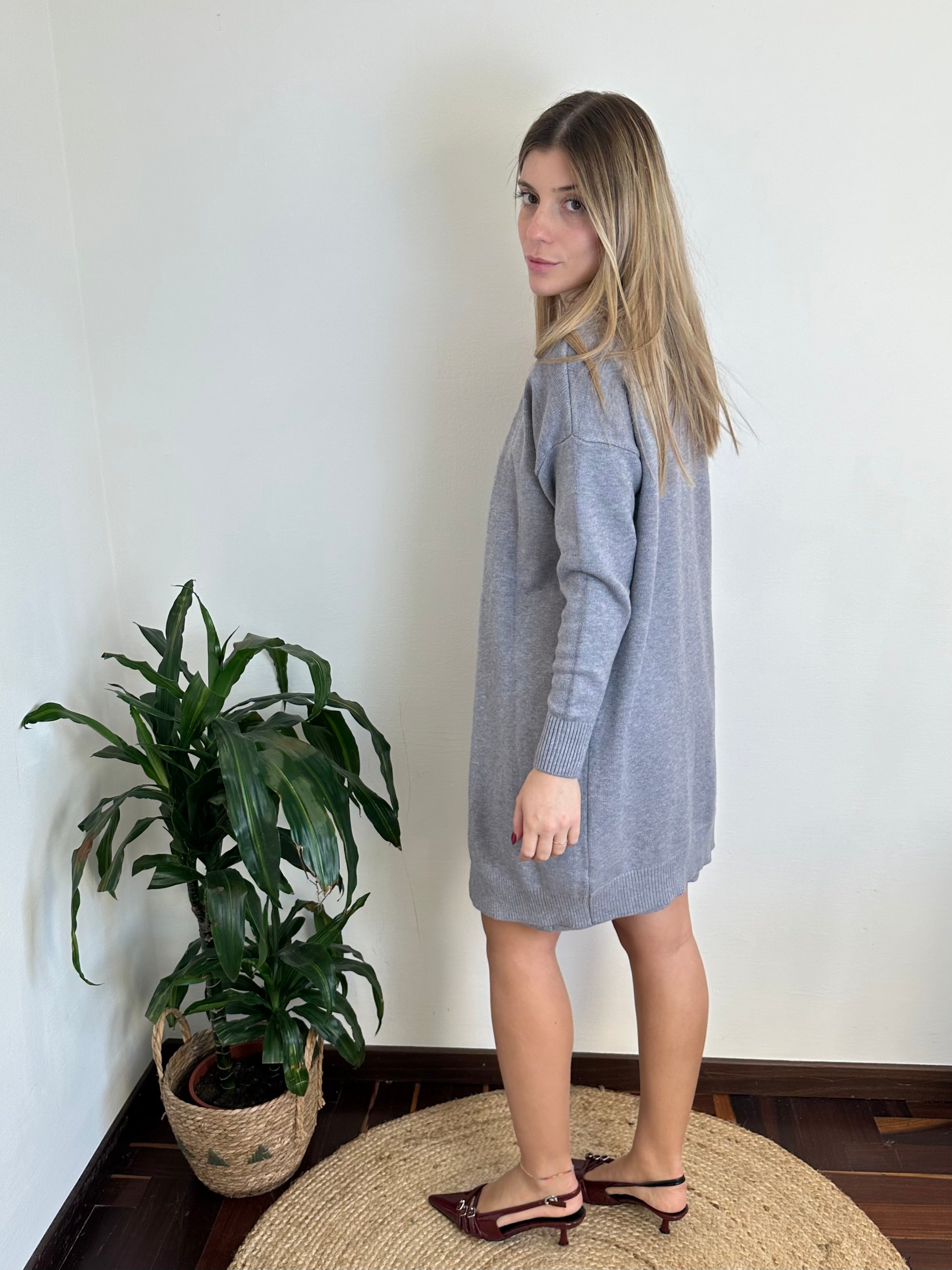 CARDIGAN in VISCOSA GRIGIO