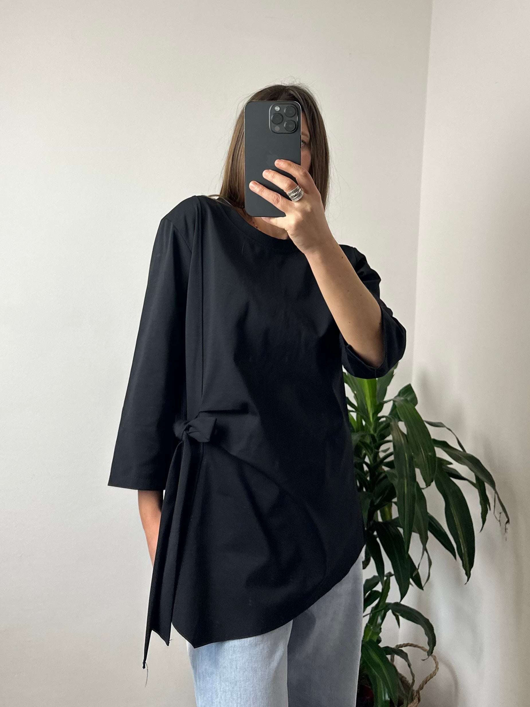 MAGLIA FIOCCO PUNTO MILANO NERA