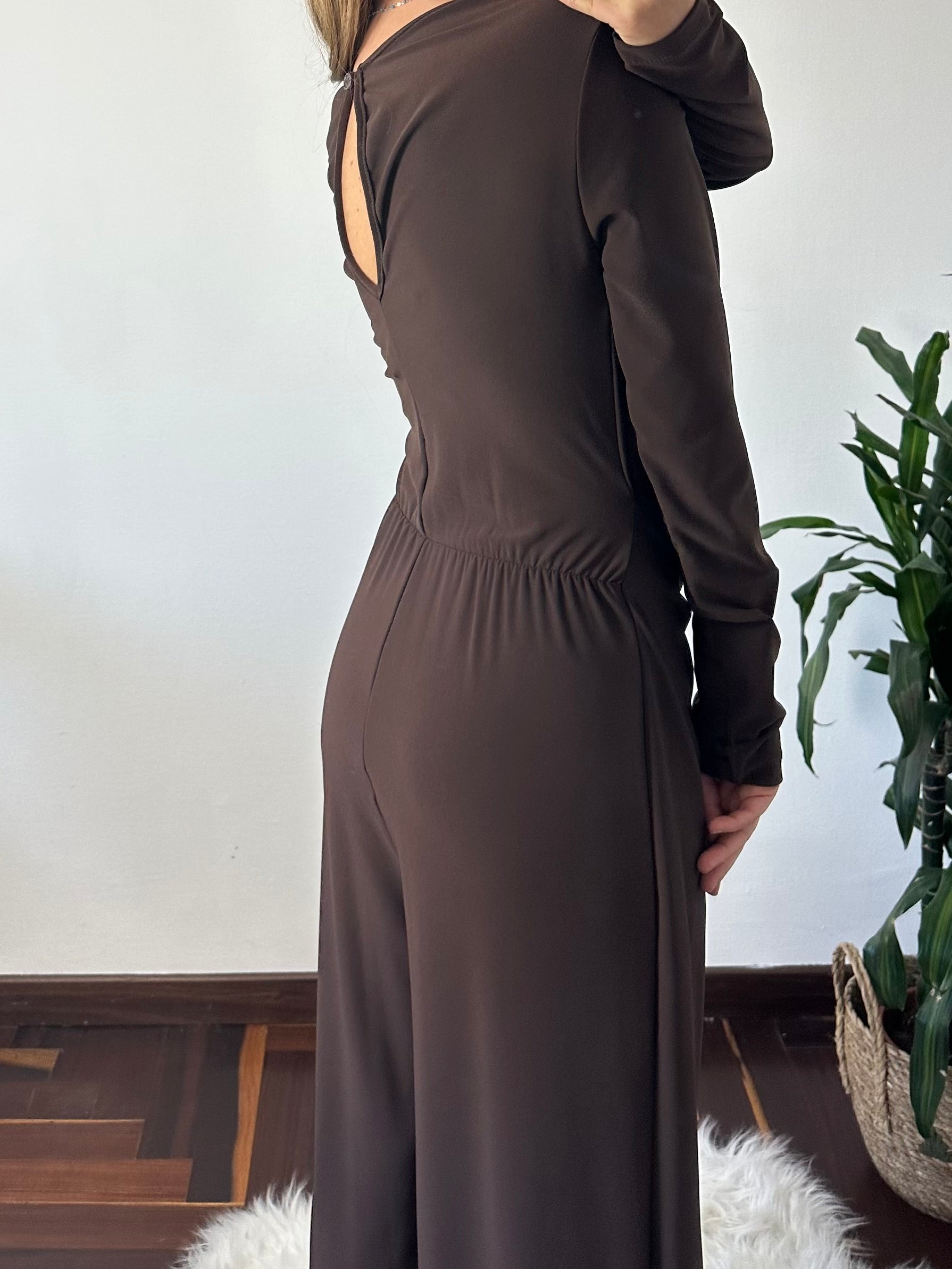 JUMPSUIT-ABITO MARRONE