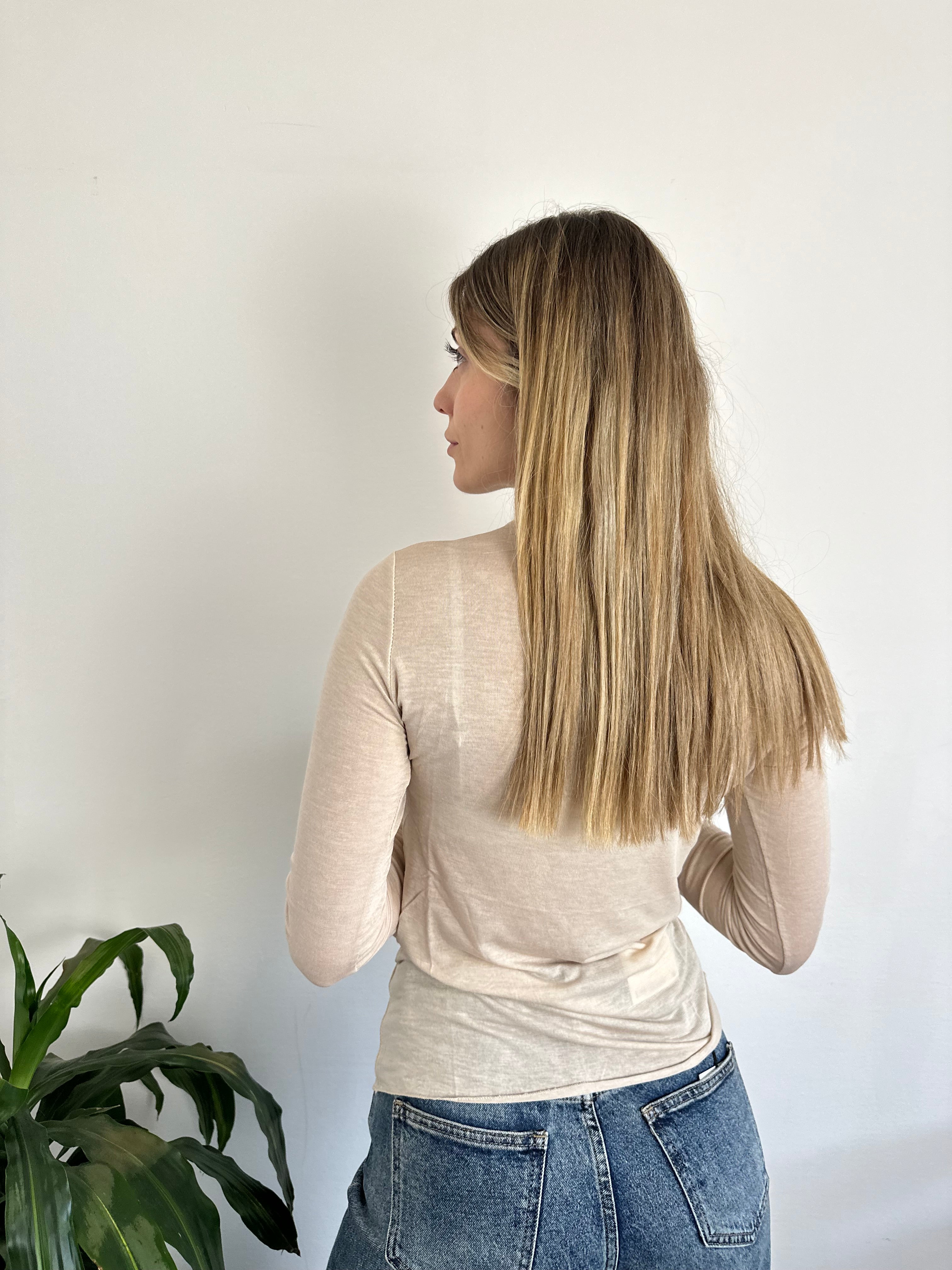 MAGLIA CASHMERE DOLCEVITA BEIGE