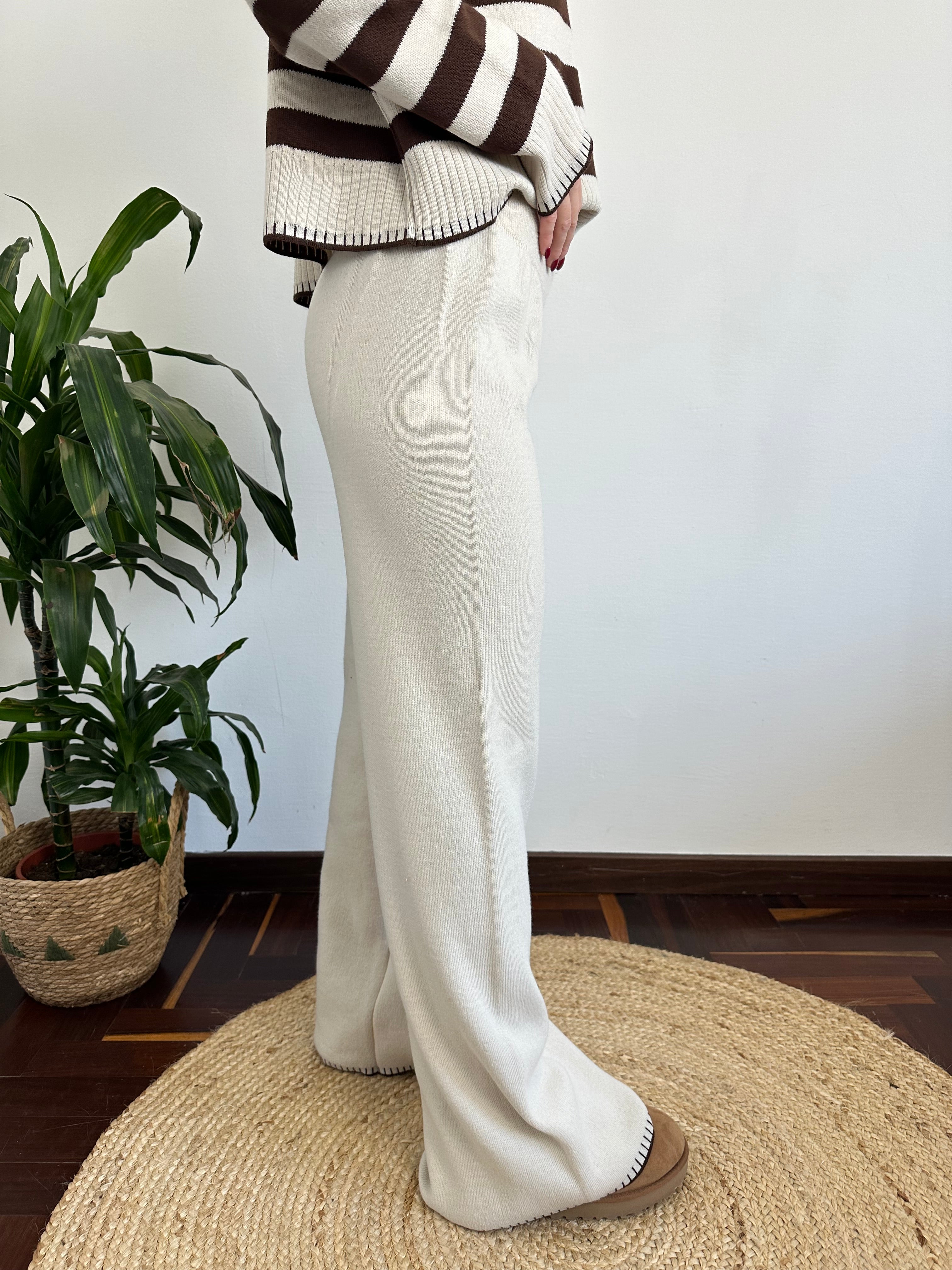 COORDINATO RIGHE misto LANA