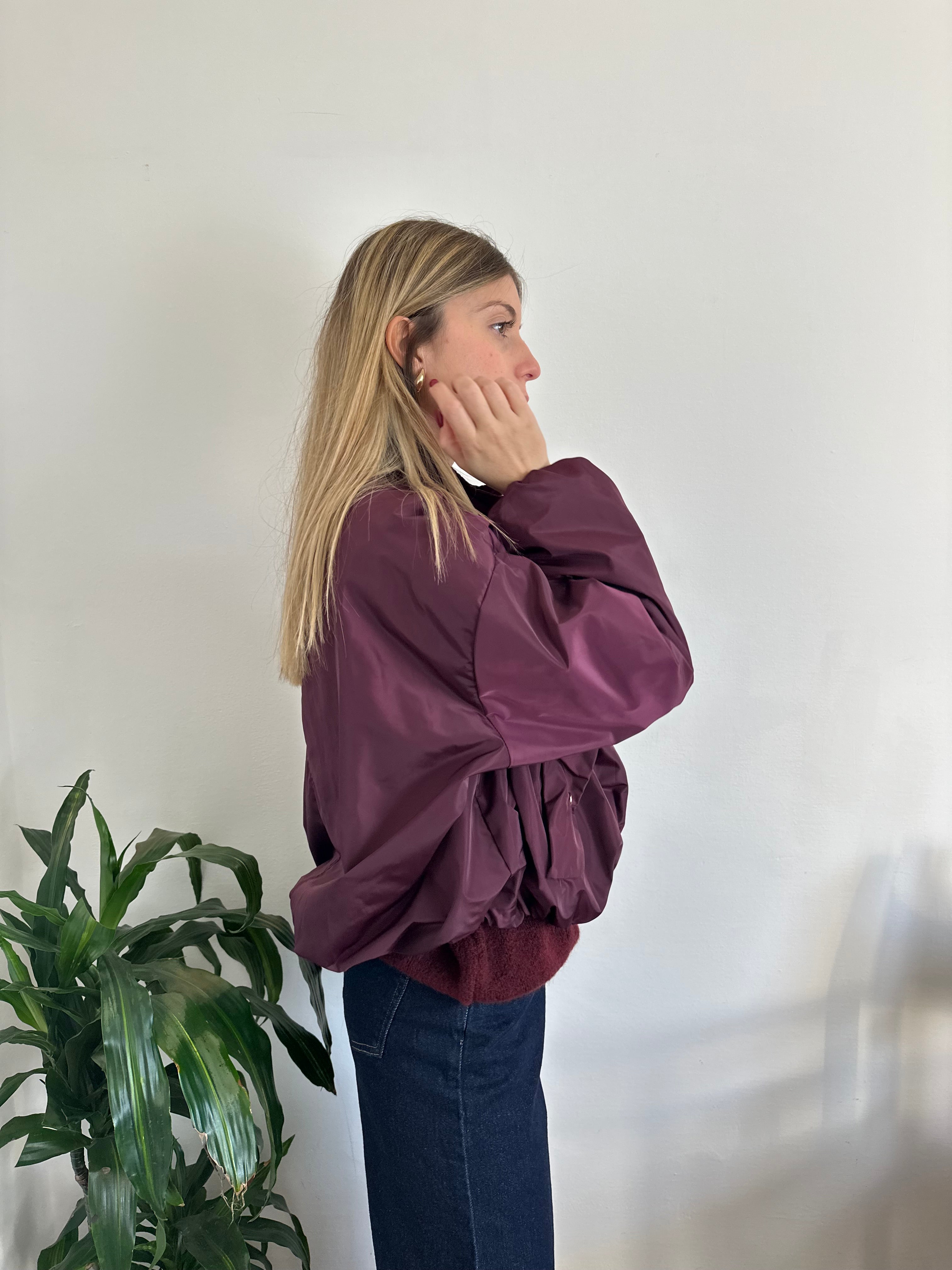 GIACCA BOMBER BORGOGNA