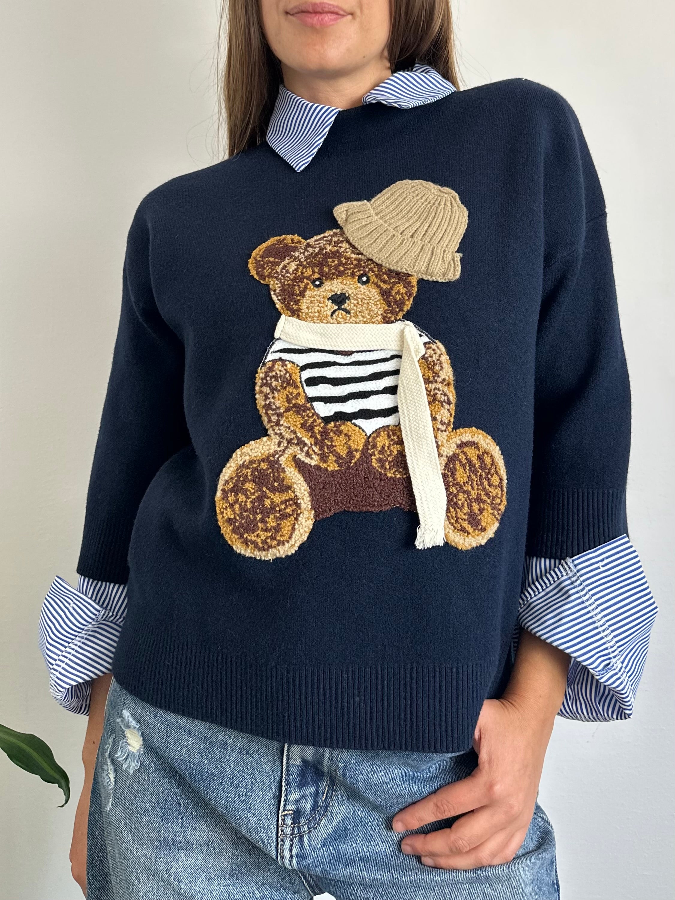MAGLIONE TEDDY BLU