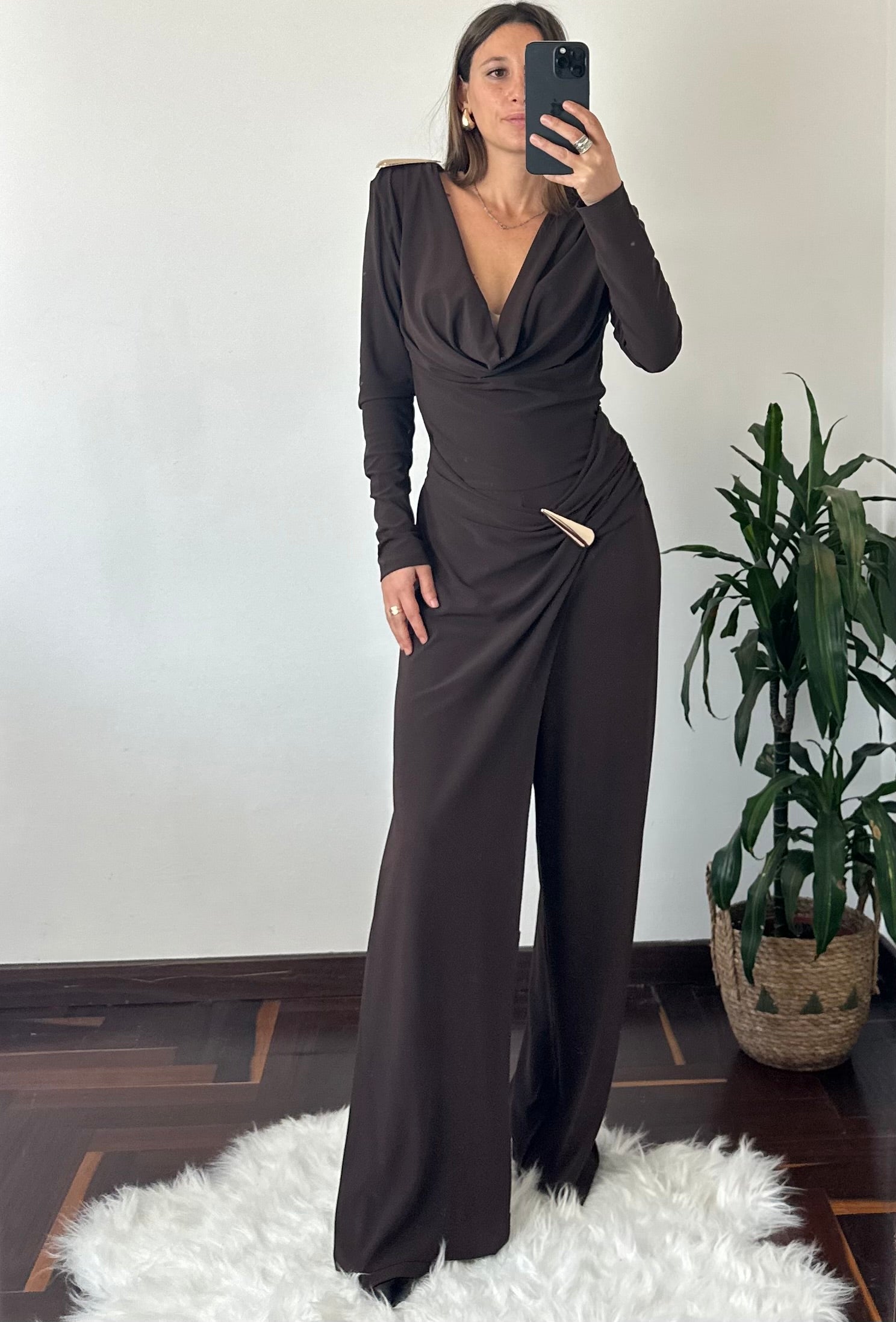 JUMPSUIT-ABITO MARRONE