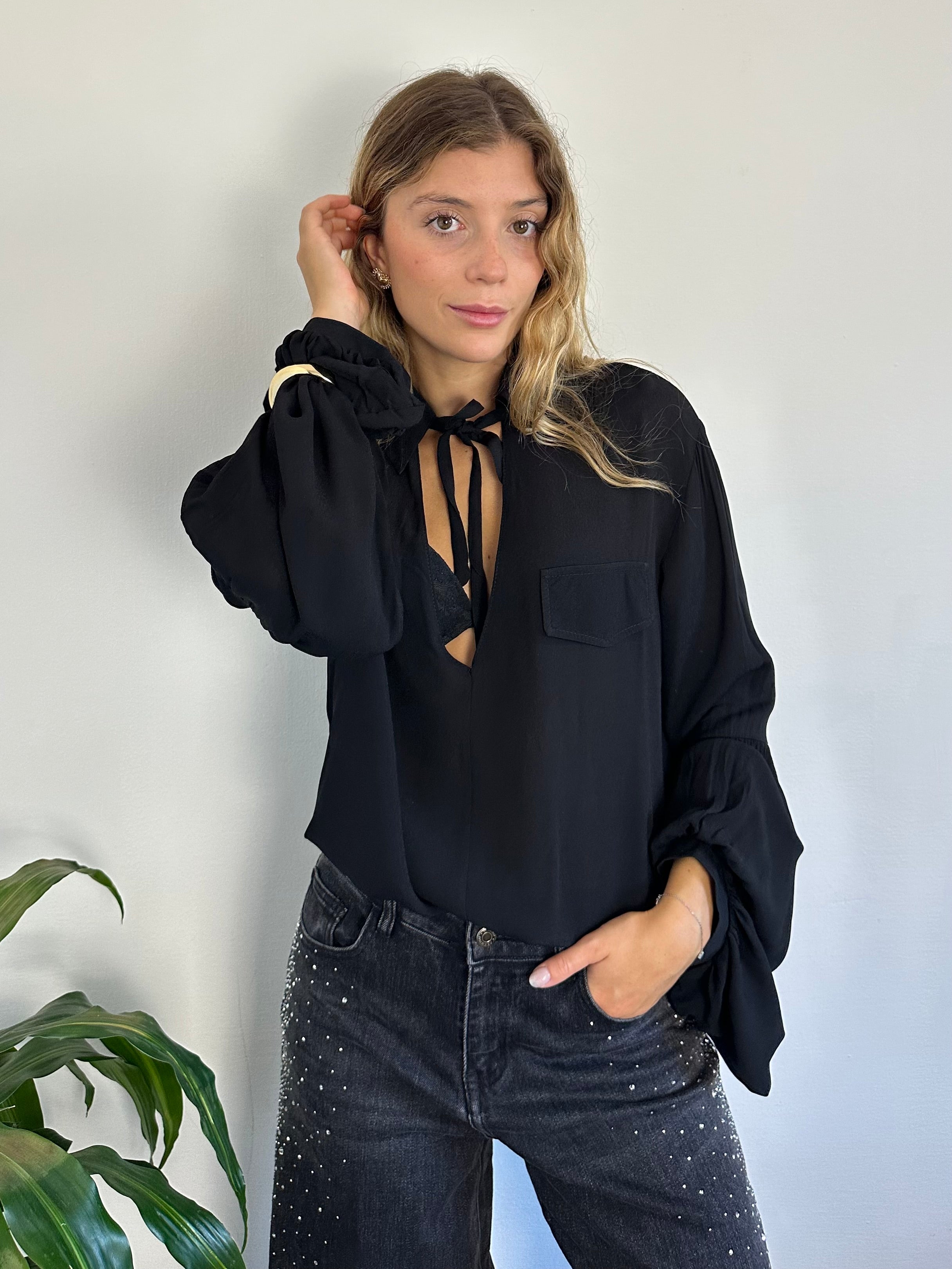 BLUSA MANICA A PALLONCINO “ LUMINA “