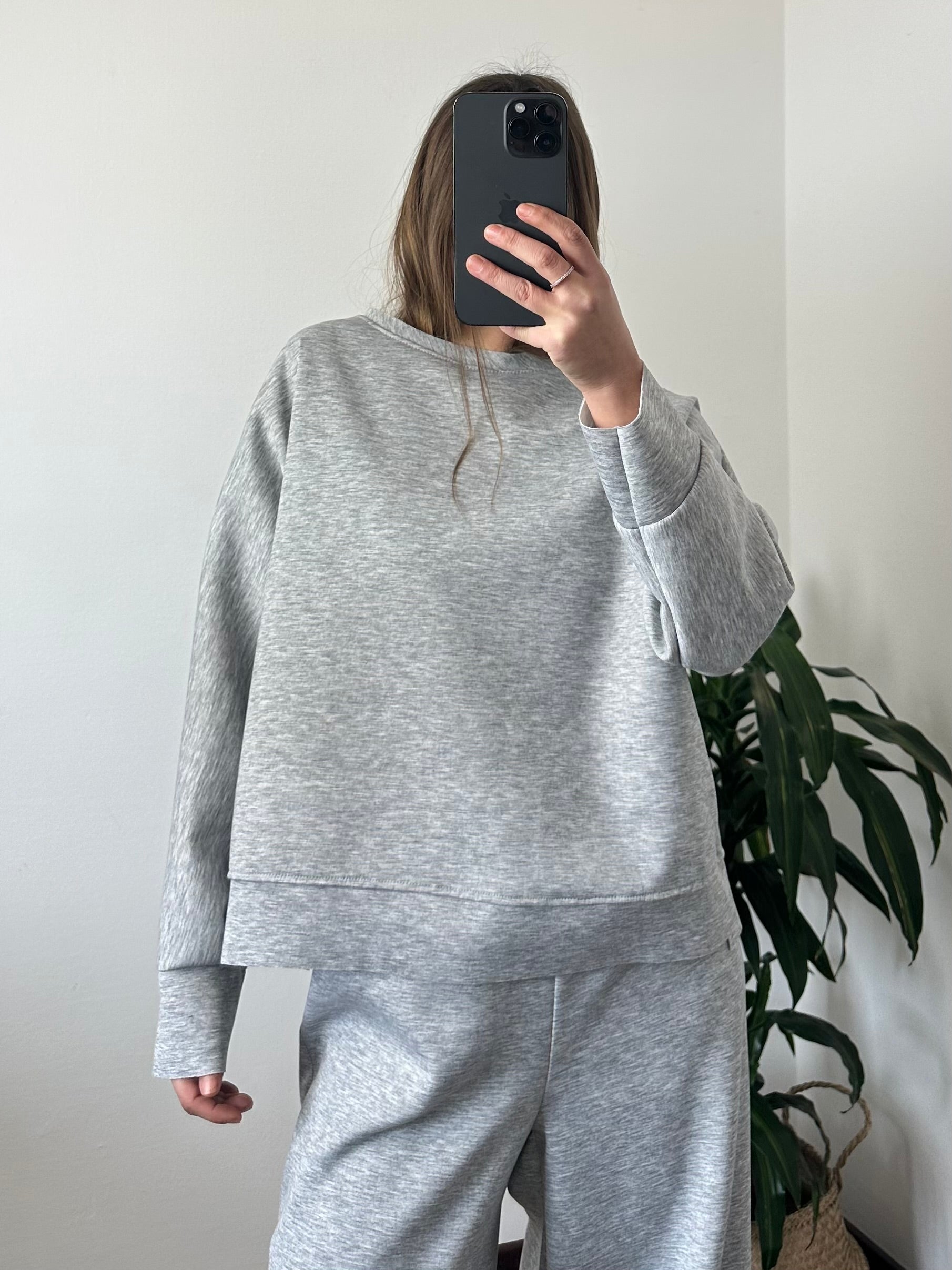 FELPA PUNTO MILANO GRIGIA