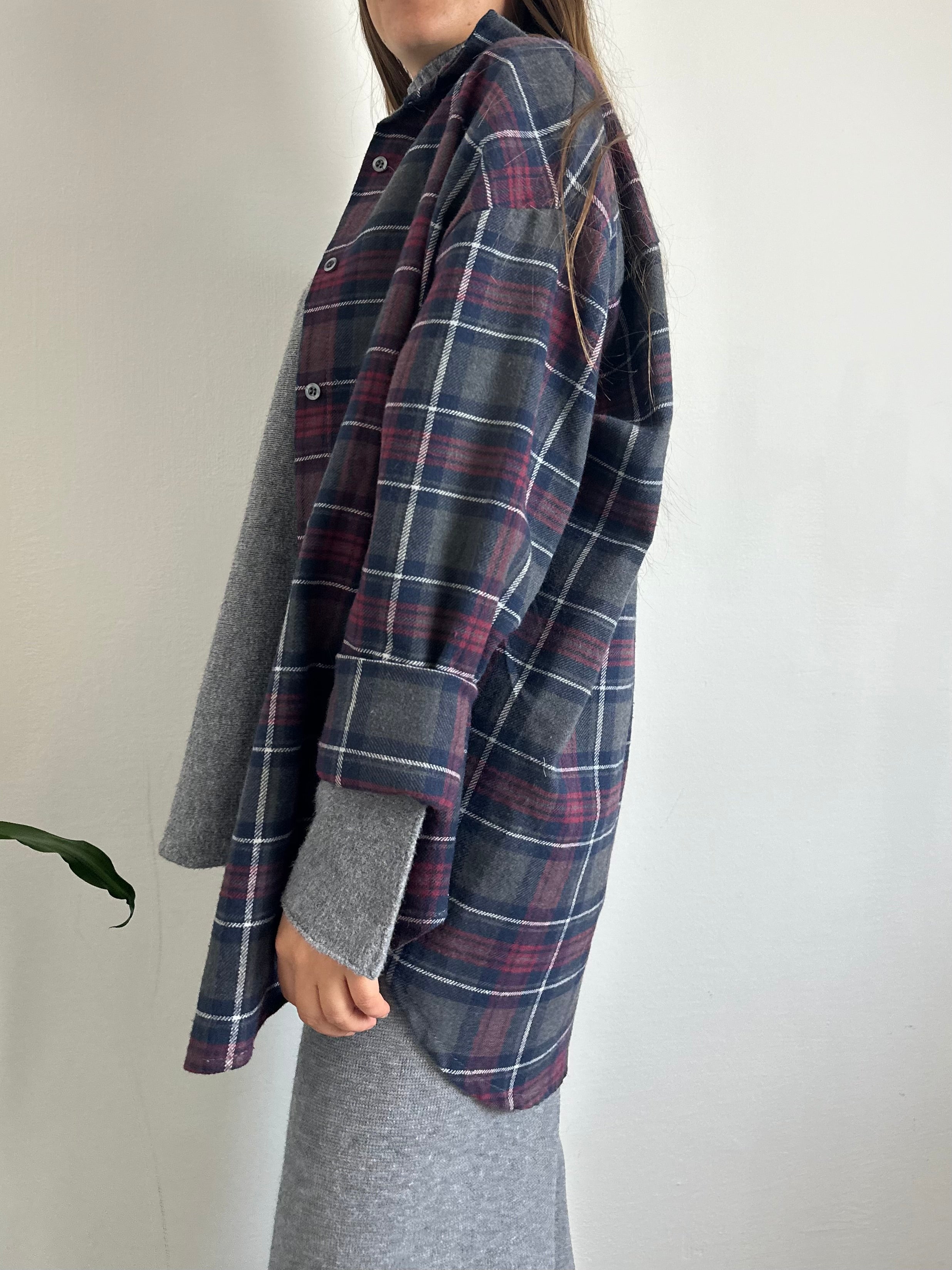 CAMICIA TARTAN GRIGIA