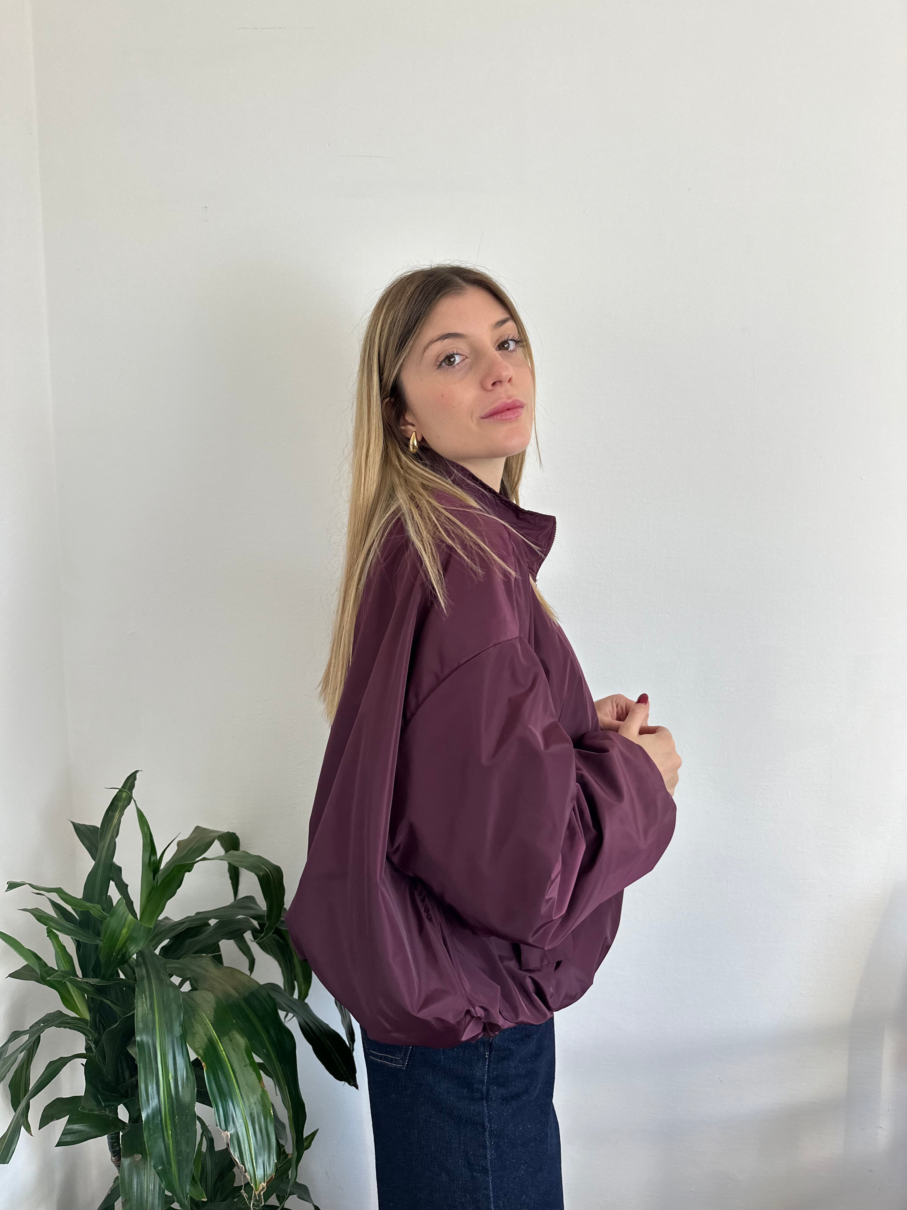 GIACCA BOMBER BORGOGNA