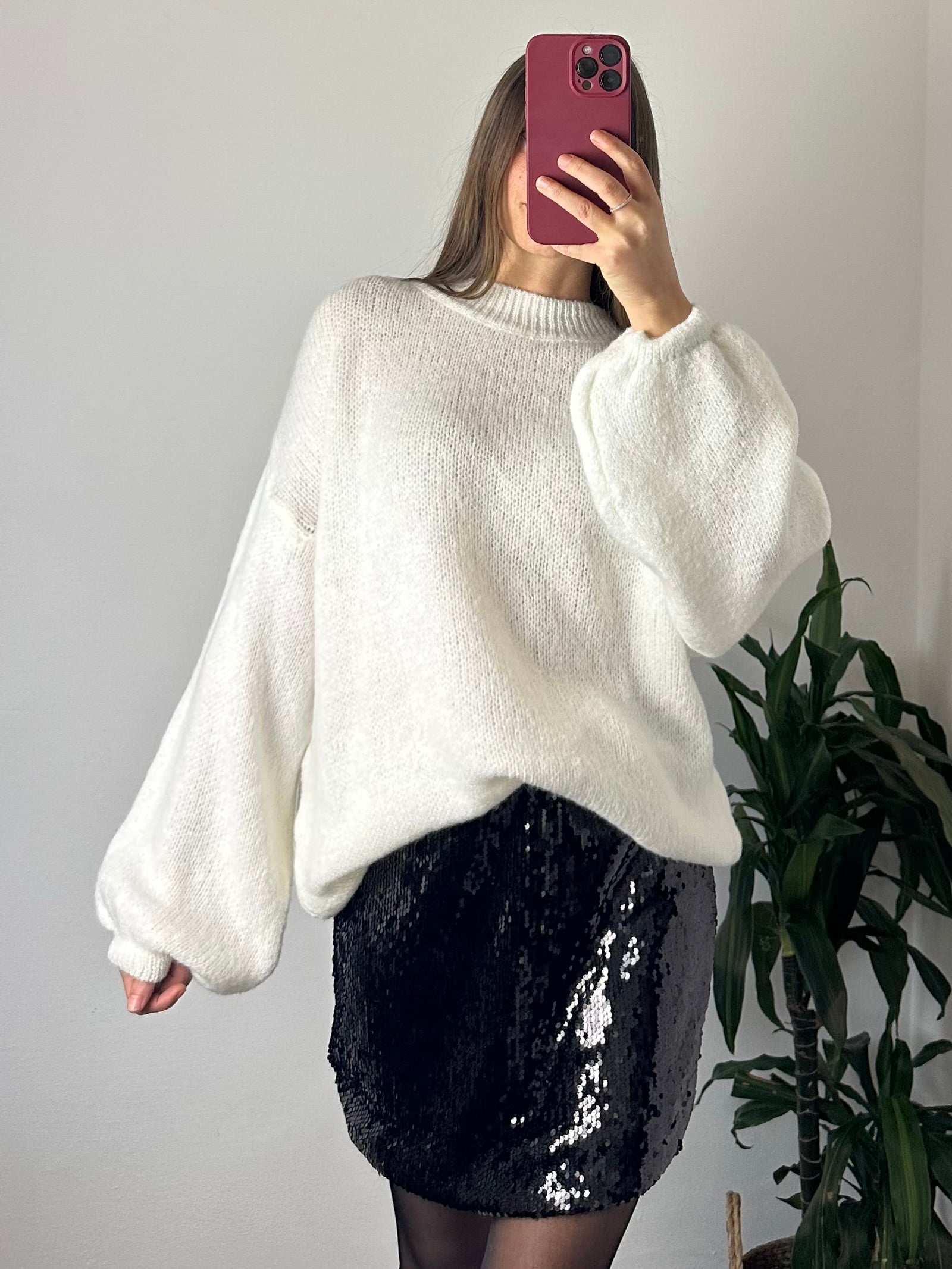 MAGLIONE misto LANA-ALPACA BIANCO