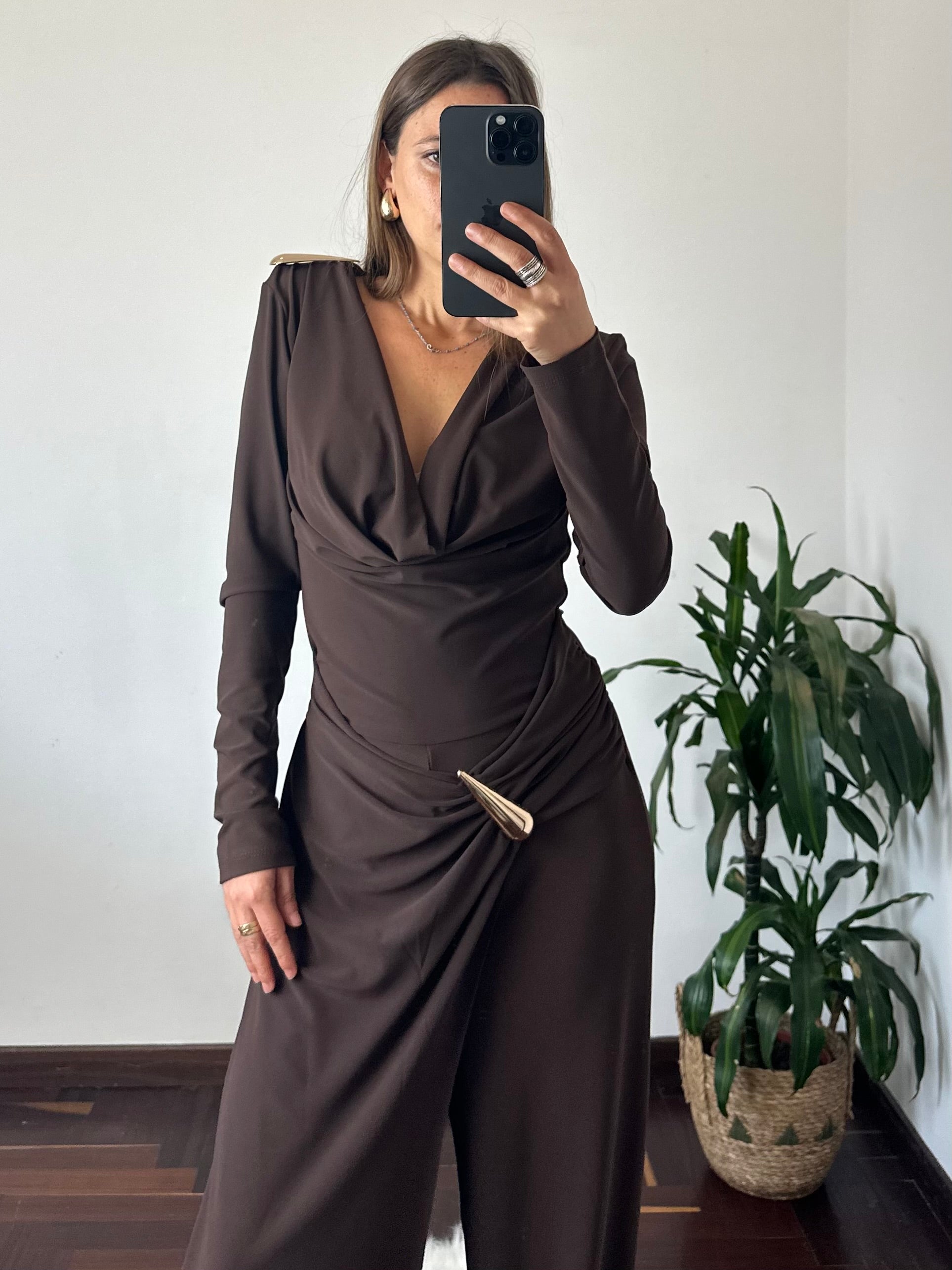 JUMPSUIT-ABITO MARRONE