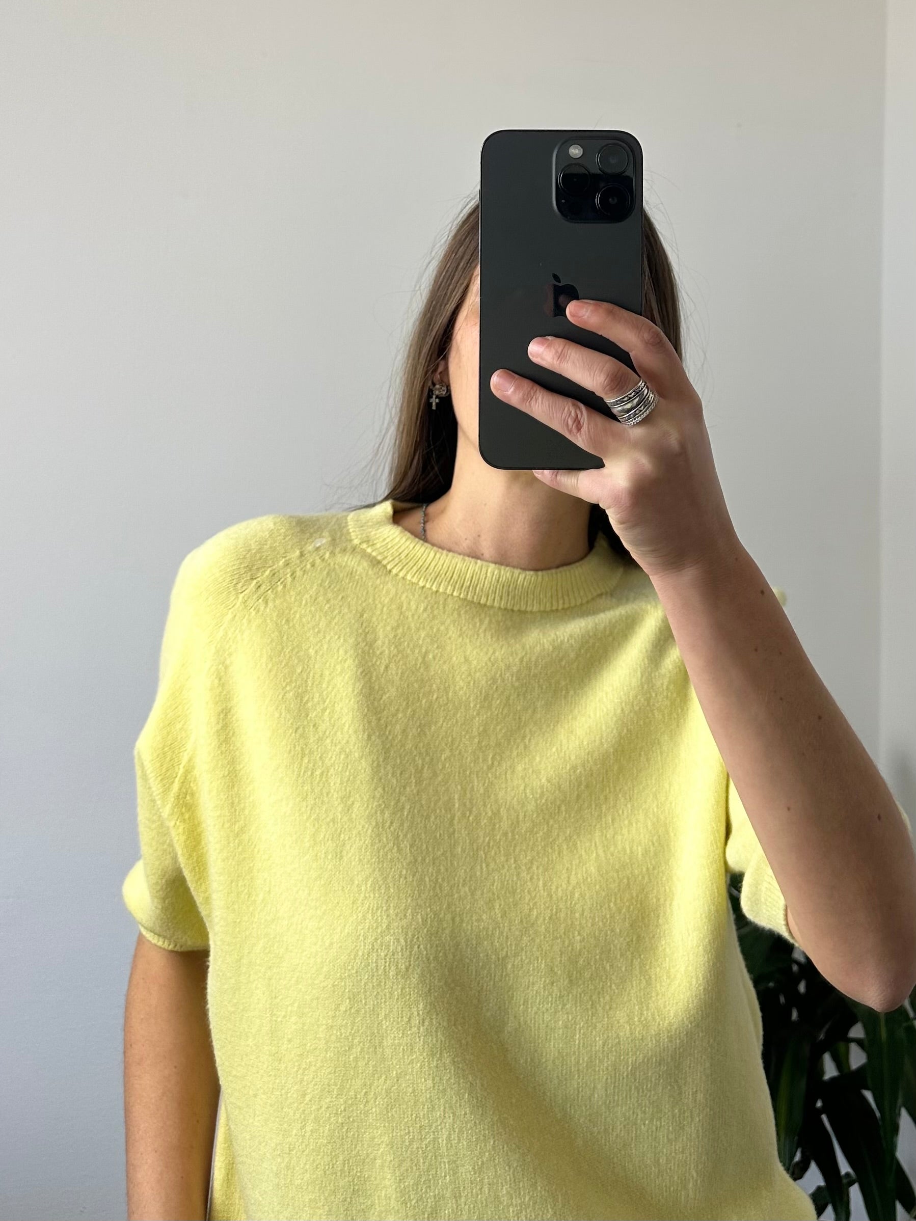 PULLOVER MANICA 3/4 in MORBIDA VISCOSA GIALLO