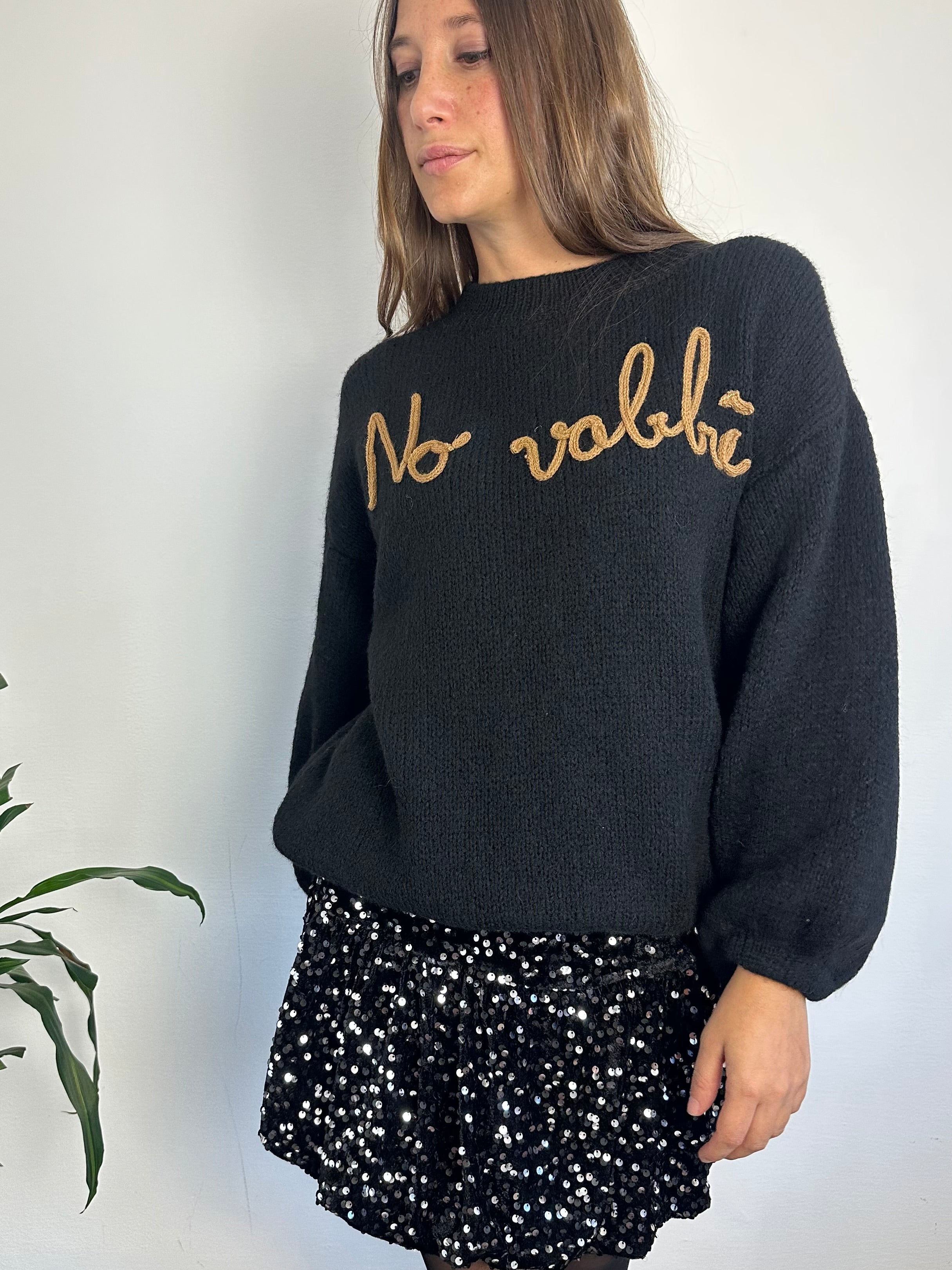 MAGLIONE “ No vabbè “ NERO