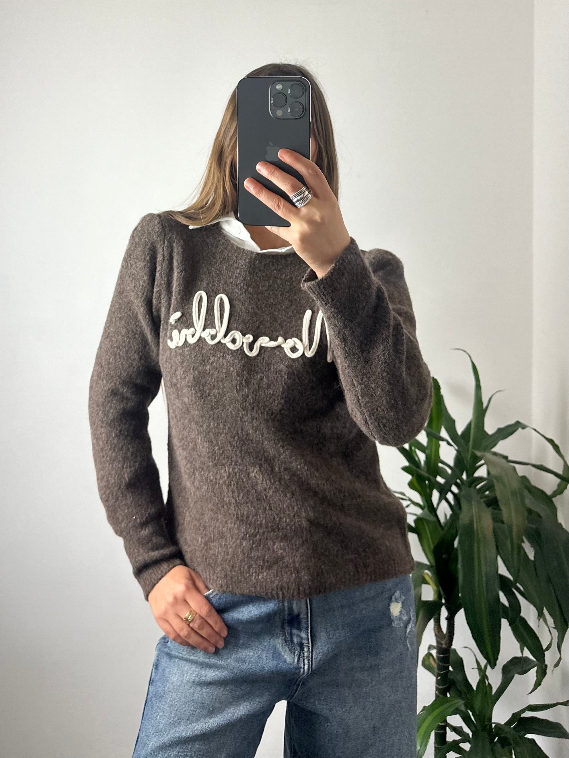 MAGLIONCINO “ No vabbè “ TAUPE