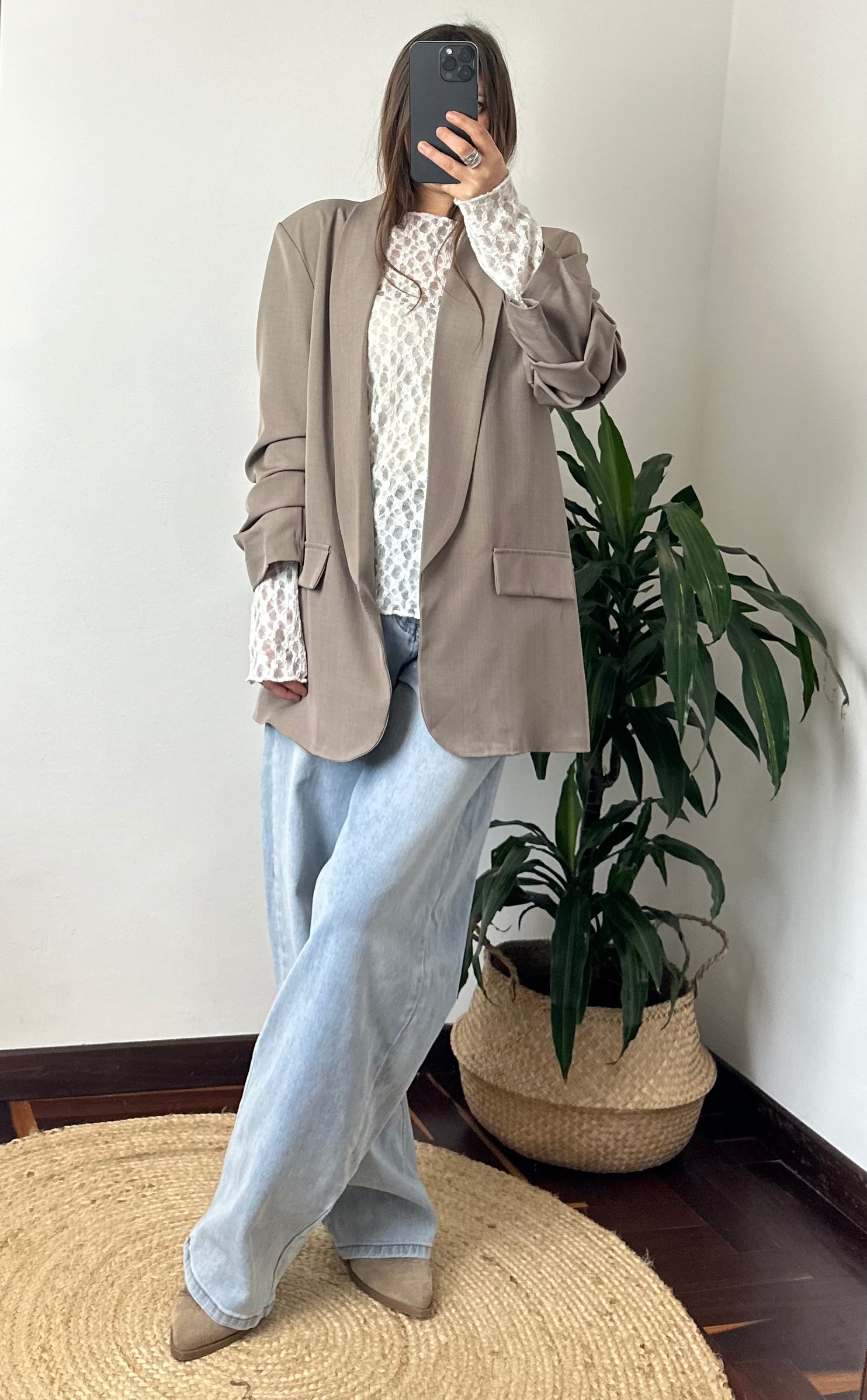 MAGLIA ELASTICIZZATA PIZZO BIANCO