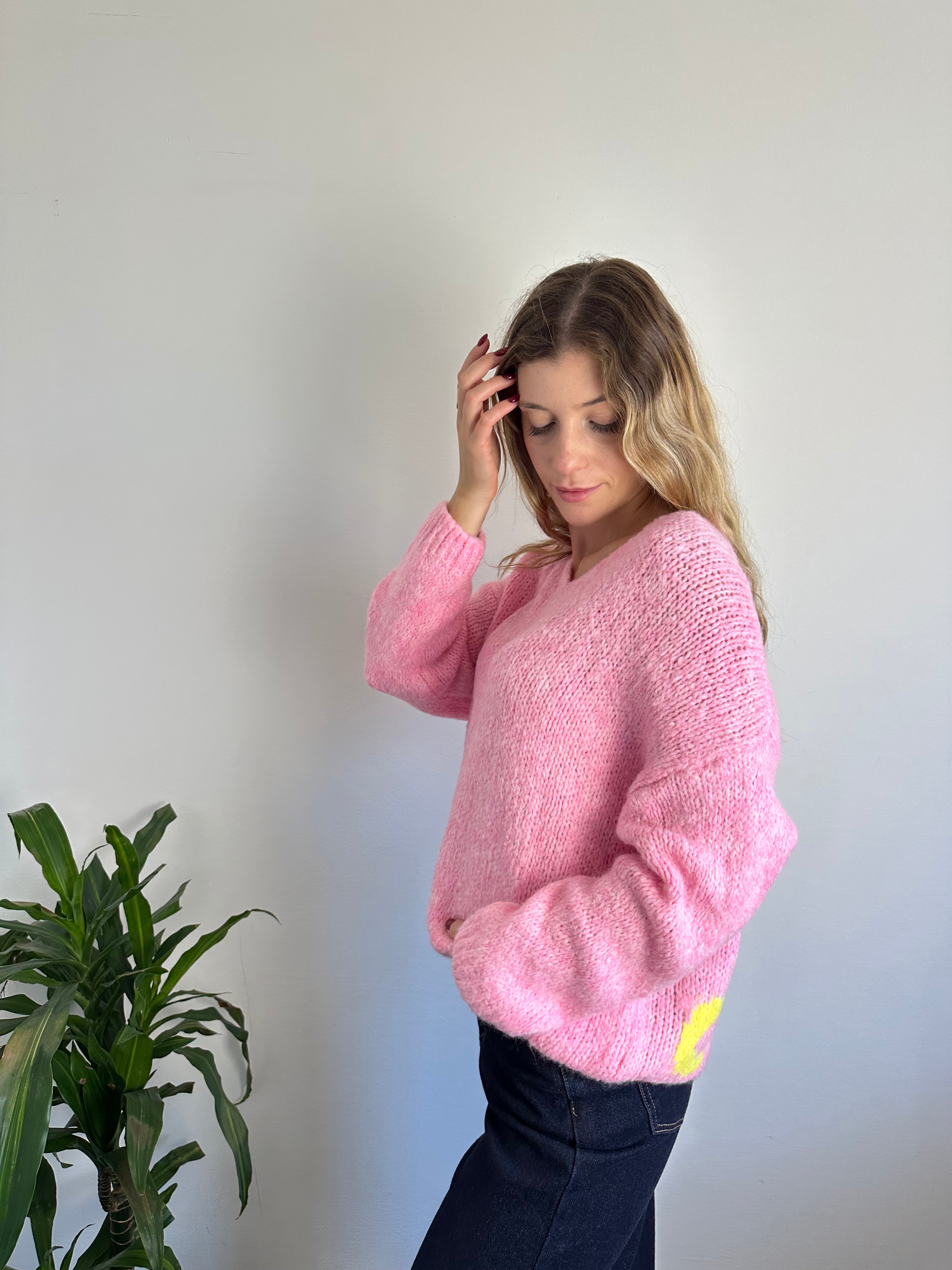 MAGLIONE “ LIMONCELLO “ ROSA