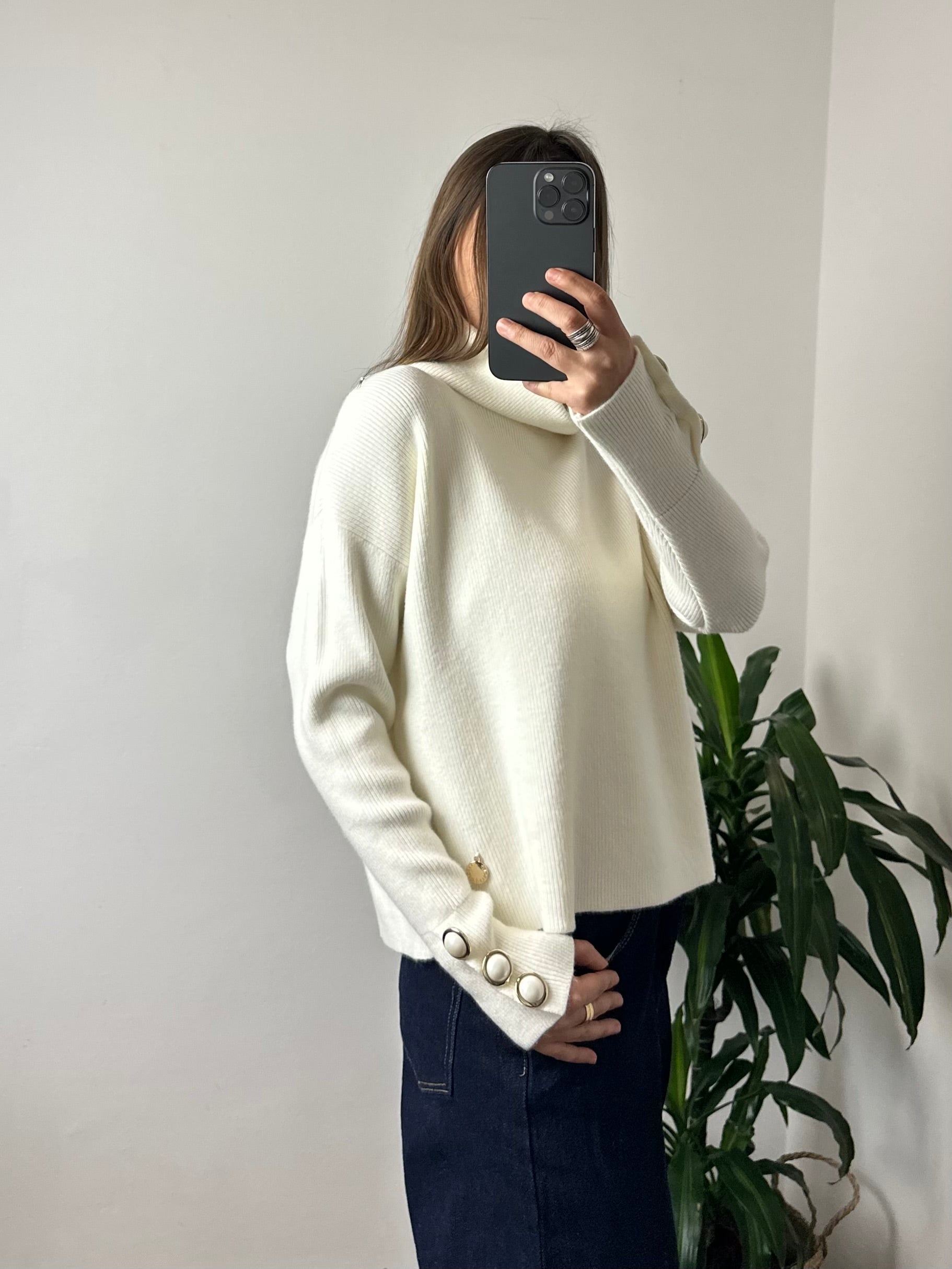 PULLOVER DOLCEVITA in VISCOSA GIOIELLO BIANCO