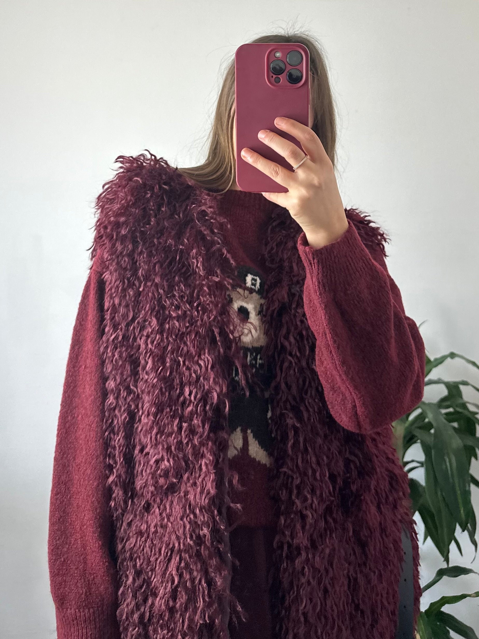 GILET ECOPELLICCIA BORGOGNA