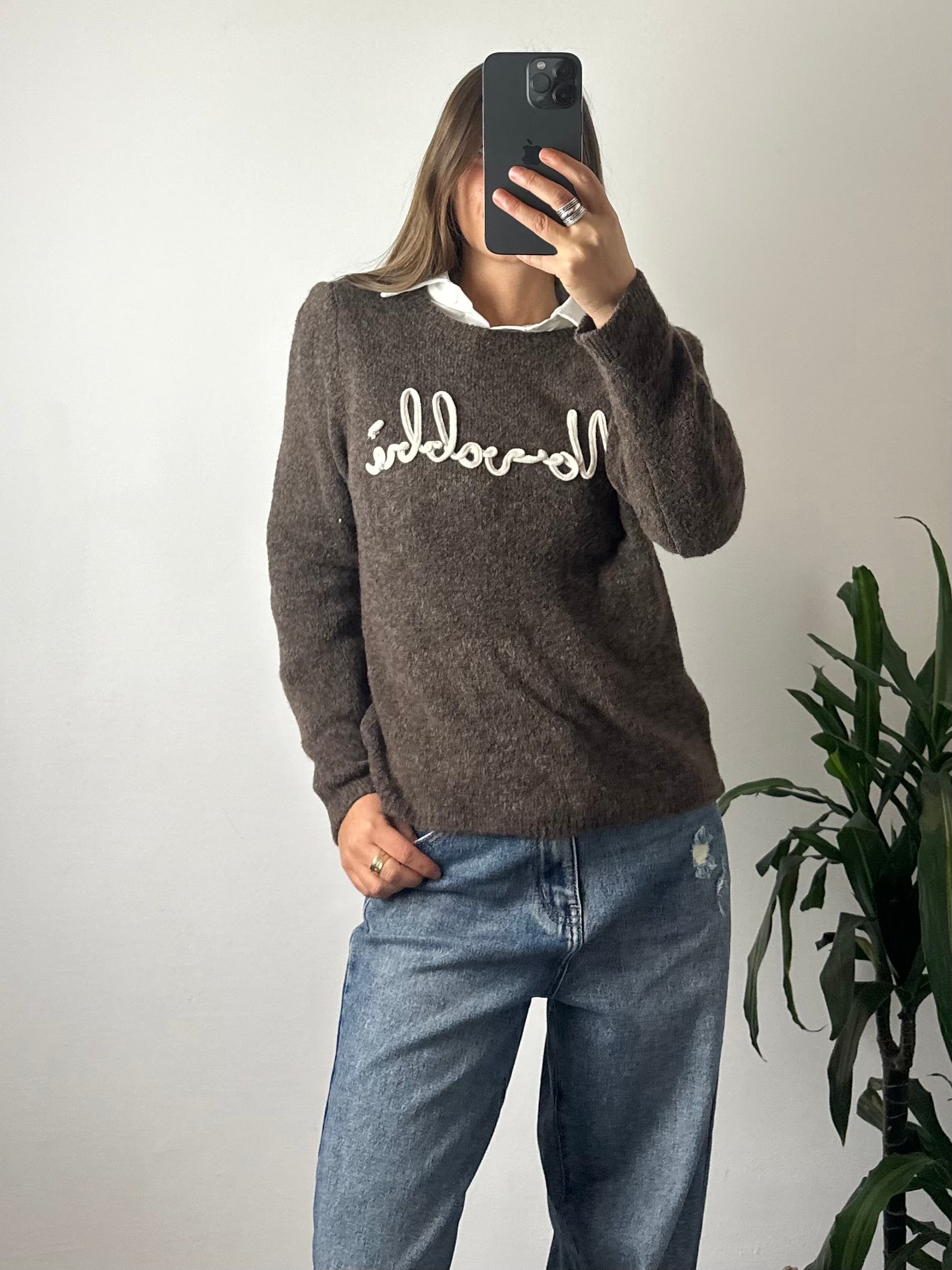 MAGLIONCINO “ No vabbè “ TAUPE