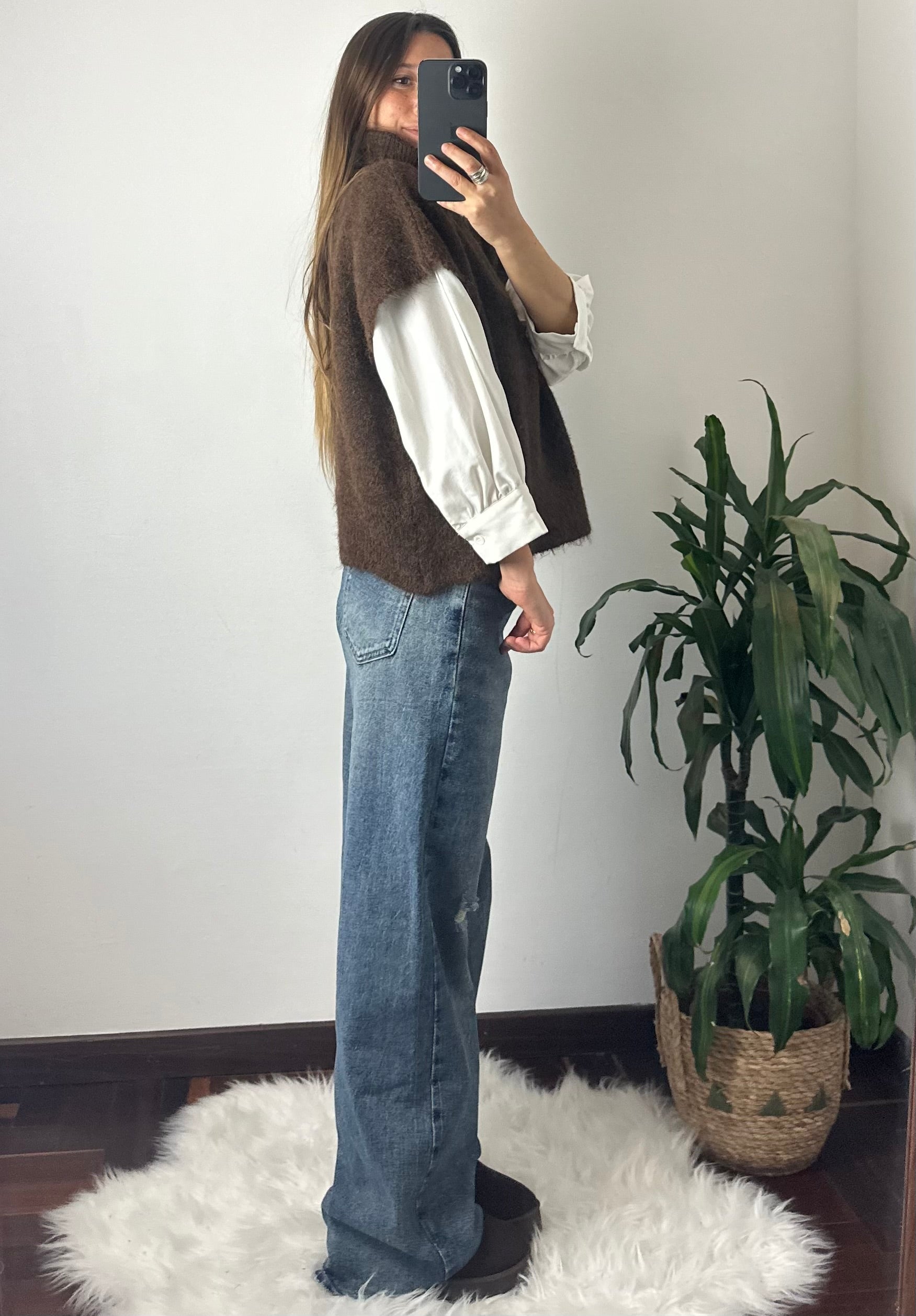 MAGLIONE MEZZA MANICA misto MOHAIR COLLO ALTO