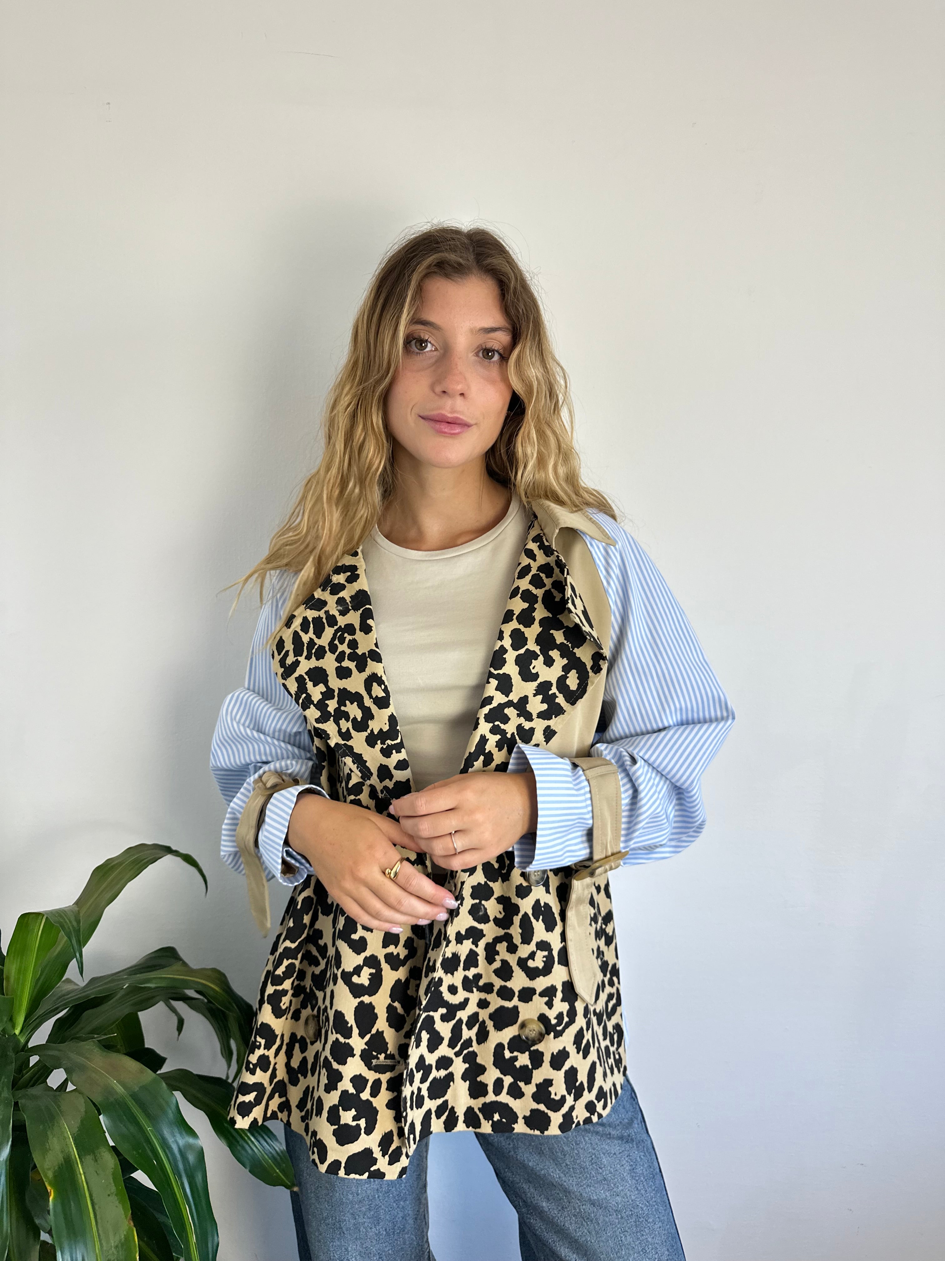 TRENCH LEOPARDATO