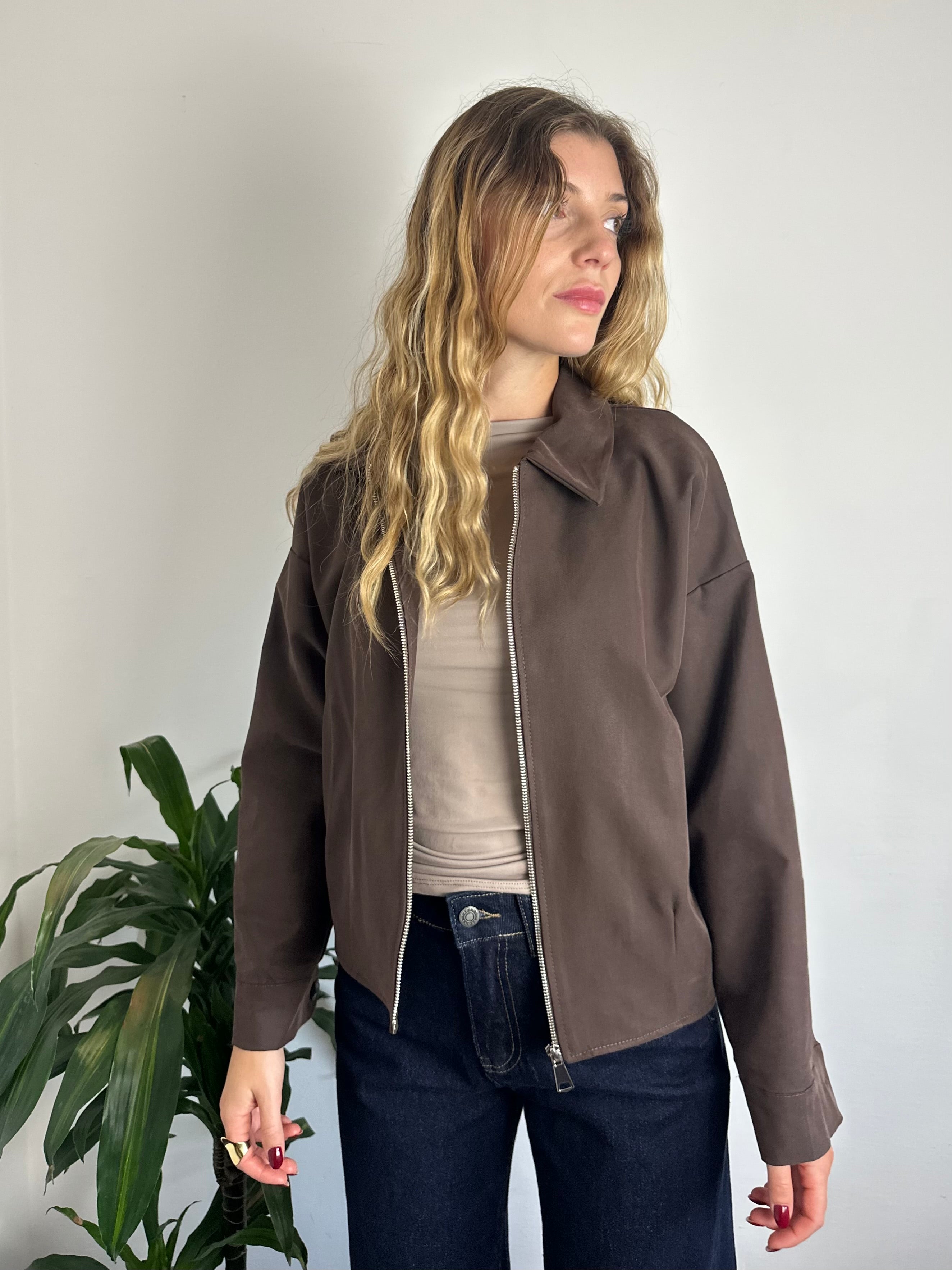 GIACCA BOMBER in SUEDE