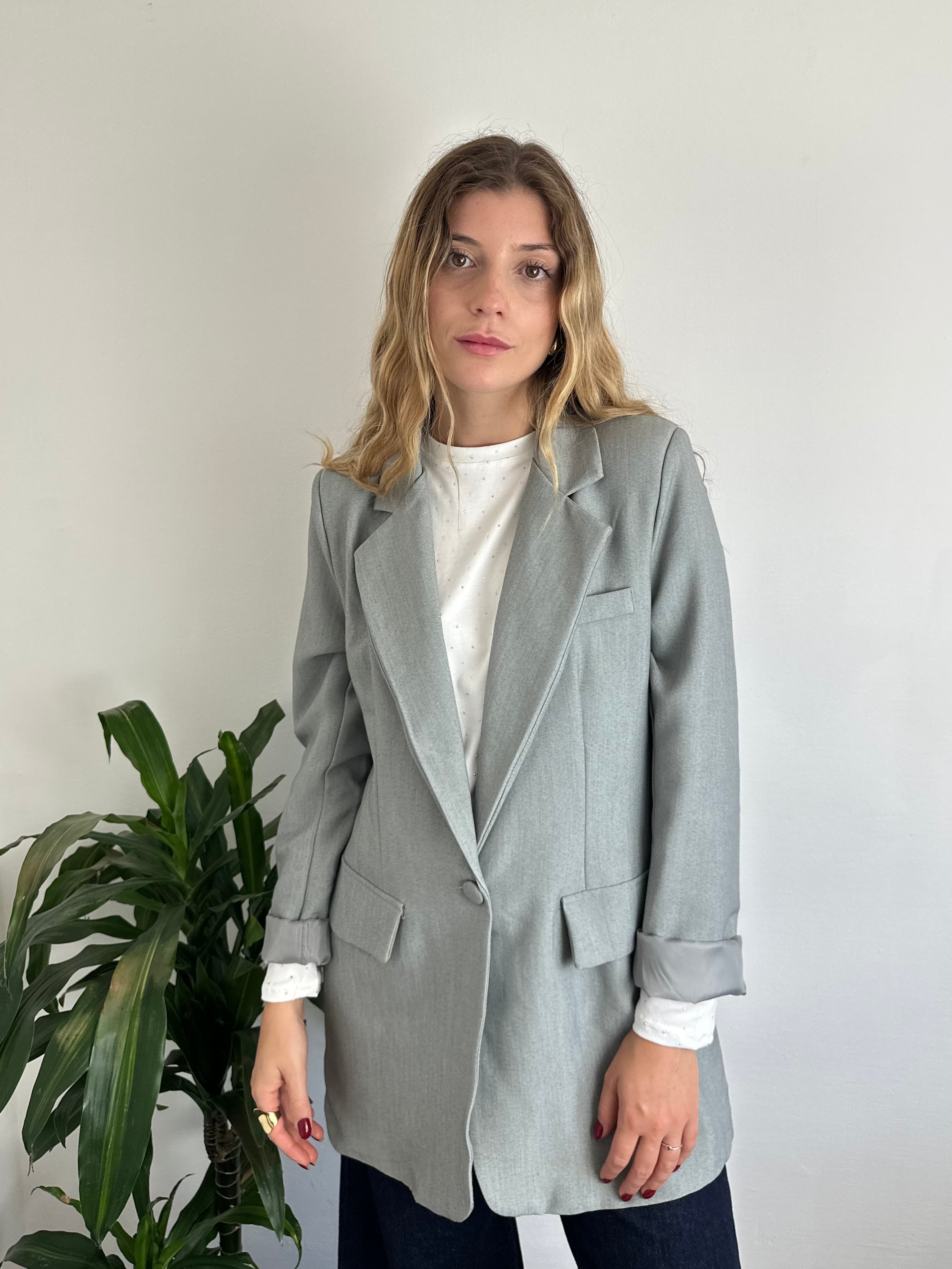 MAGLIA CON STRASS BIANCA