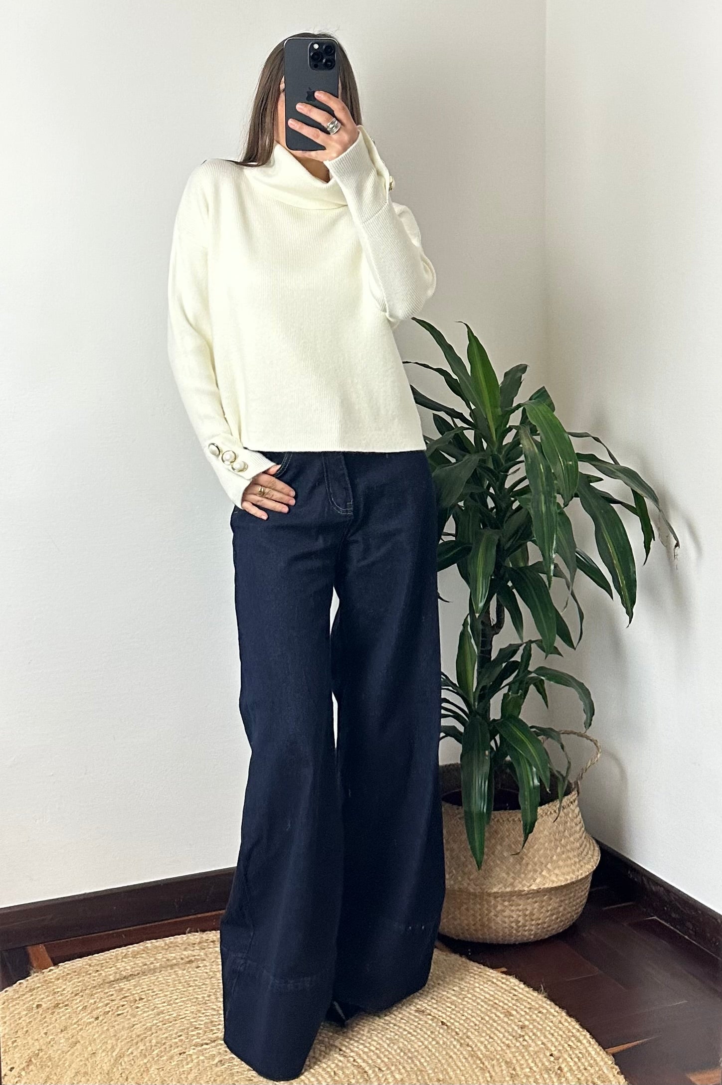 PULLOVER DOLCEVITA in VISCOSA GIOIELLO BIANCO