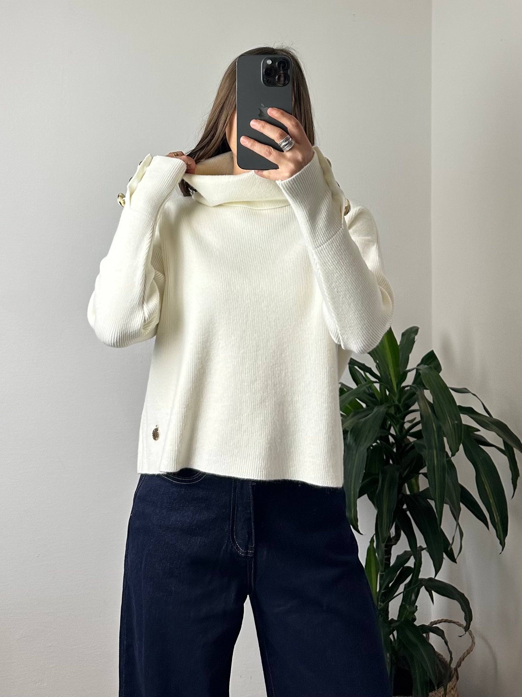 PULLOVER DOLCEVITA in VISCOSA GIOIELLO BIANCO