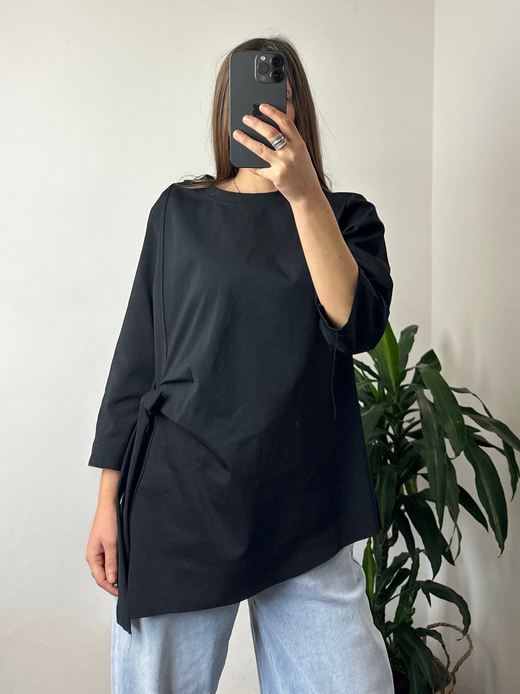 MAGLIA FIOCCO PUNTO MILANO NERA