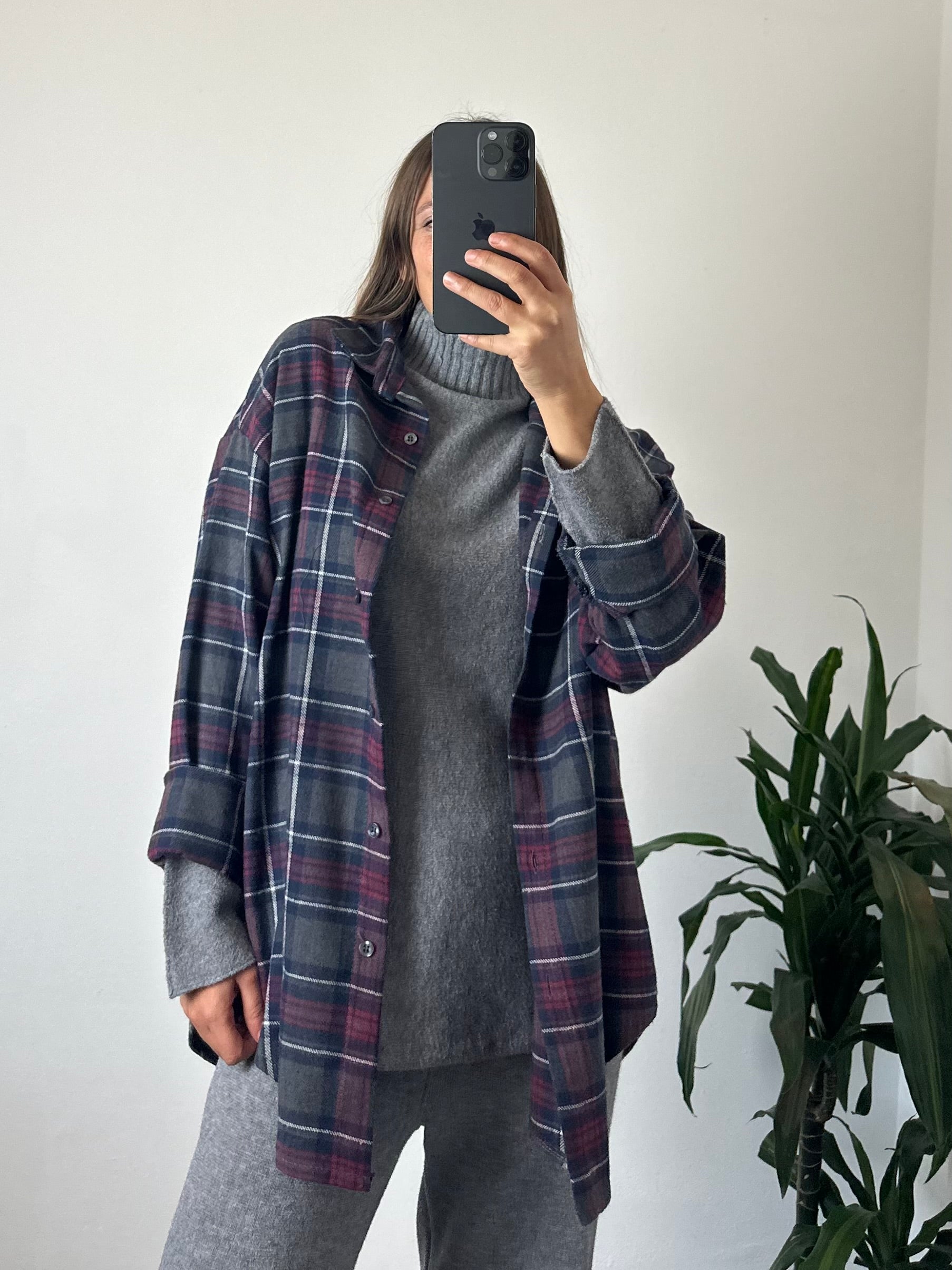 CAMICIA TARTAN GRIGIA