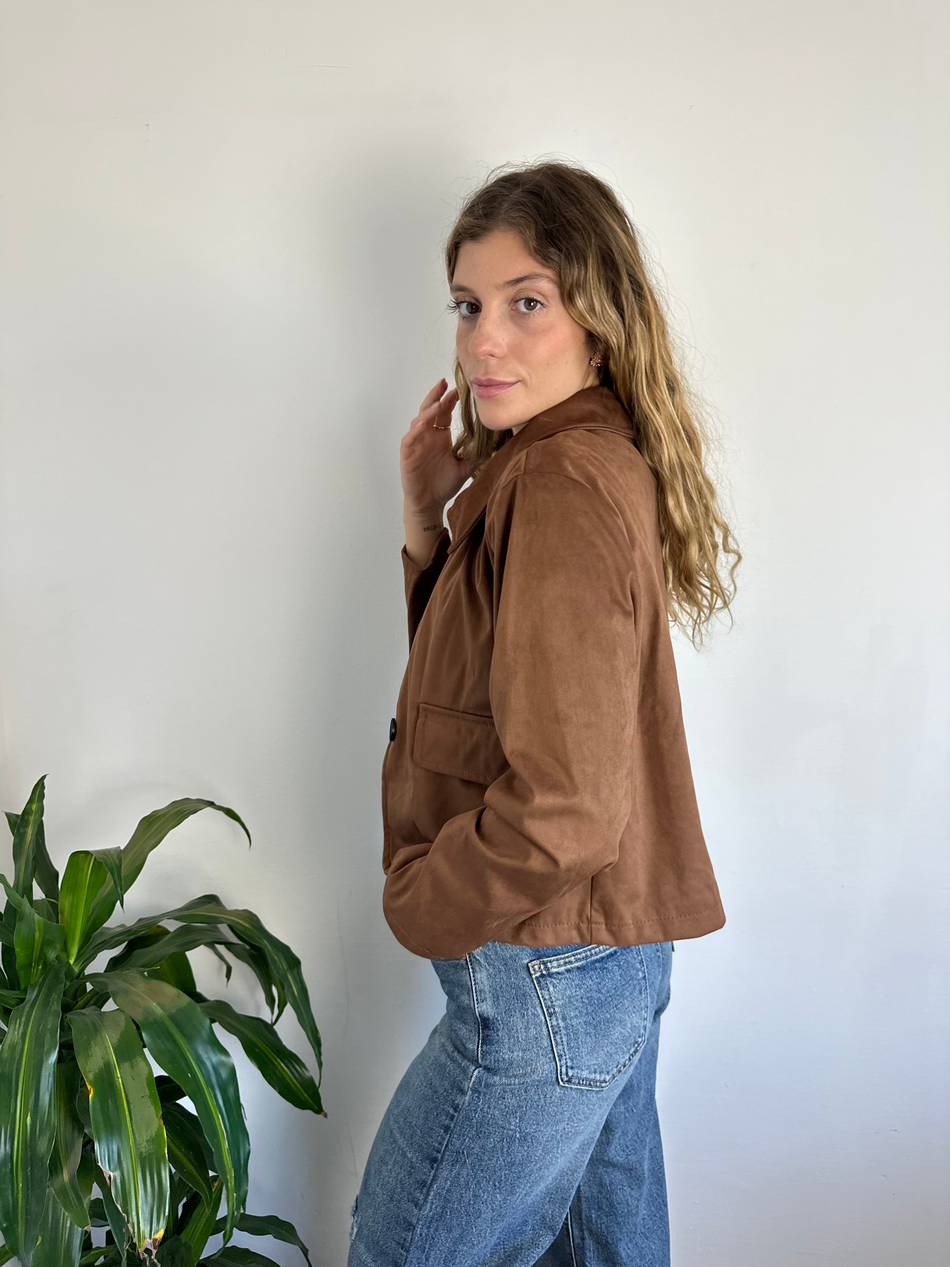 GIACCA CORTA IN SUEDE