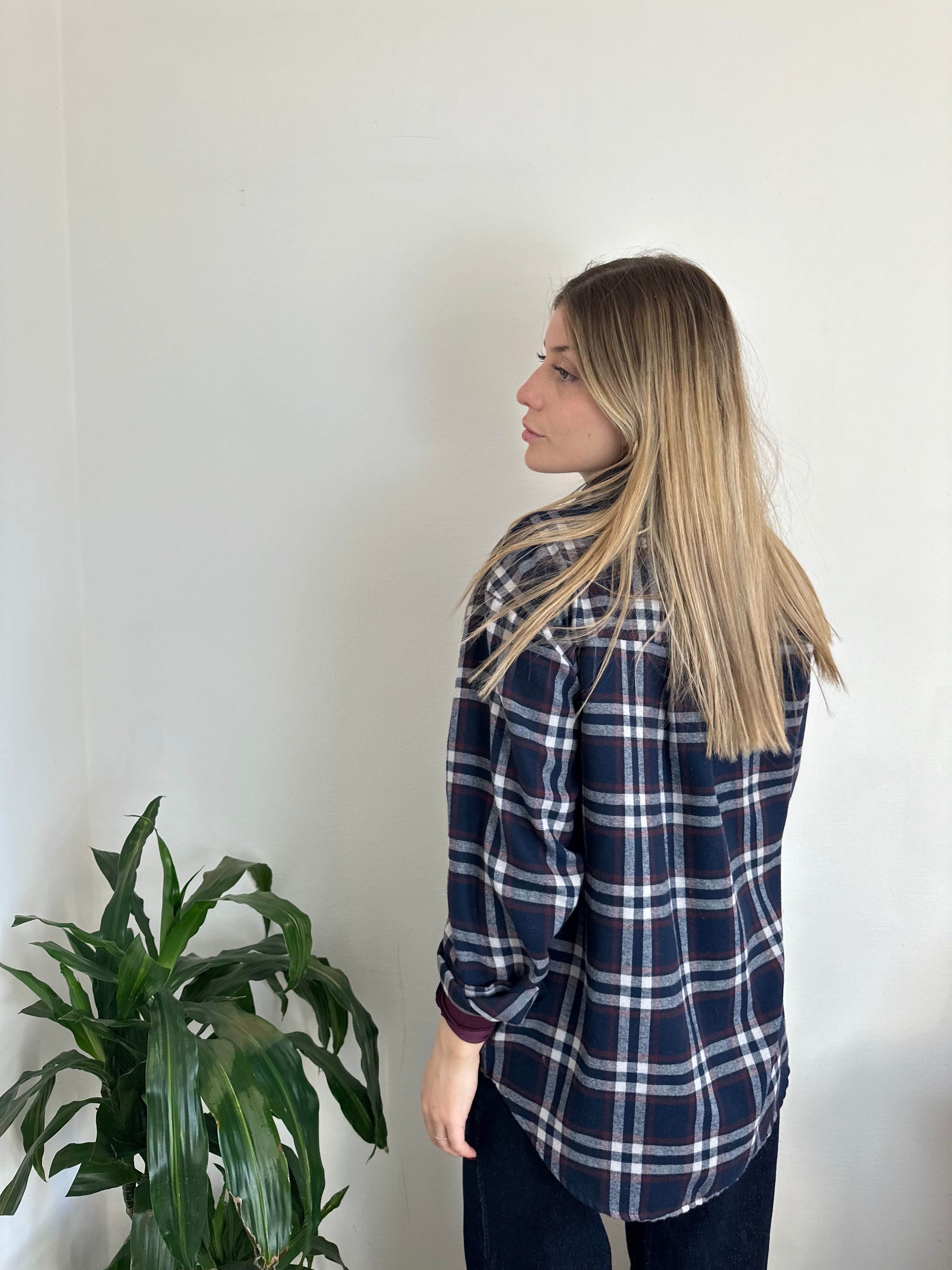 CAMICIA FLANELLA QUADRI BLU