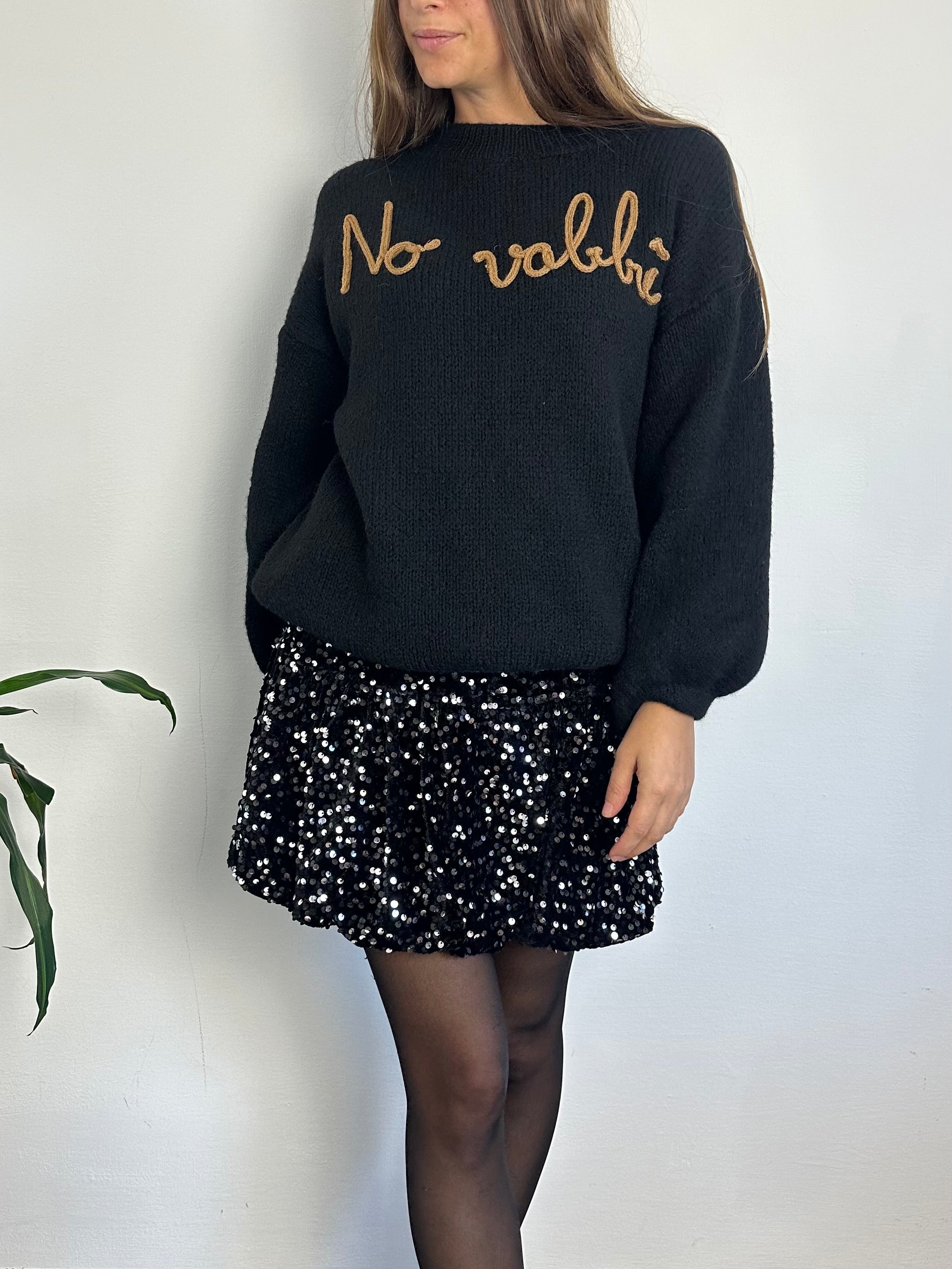 MAGLIONE “ No vabbè “ NERO