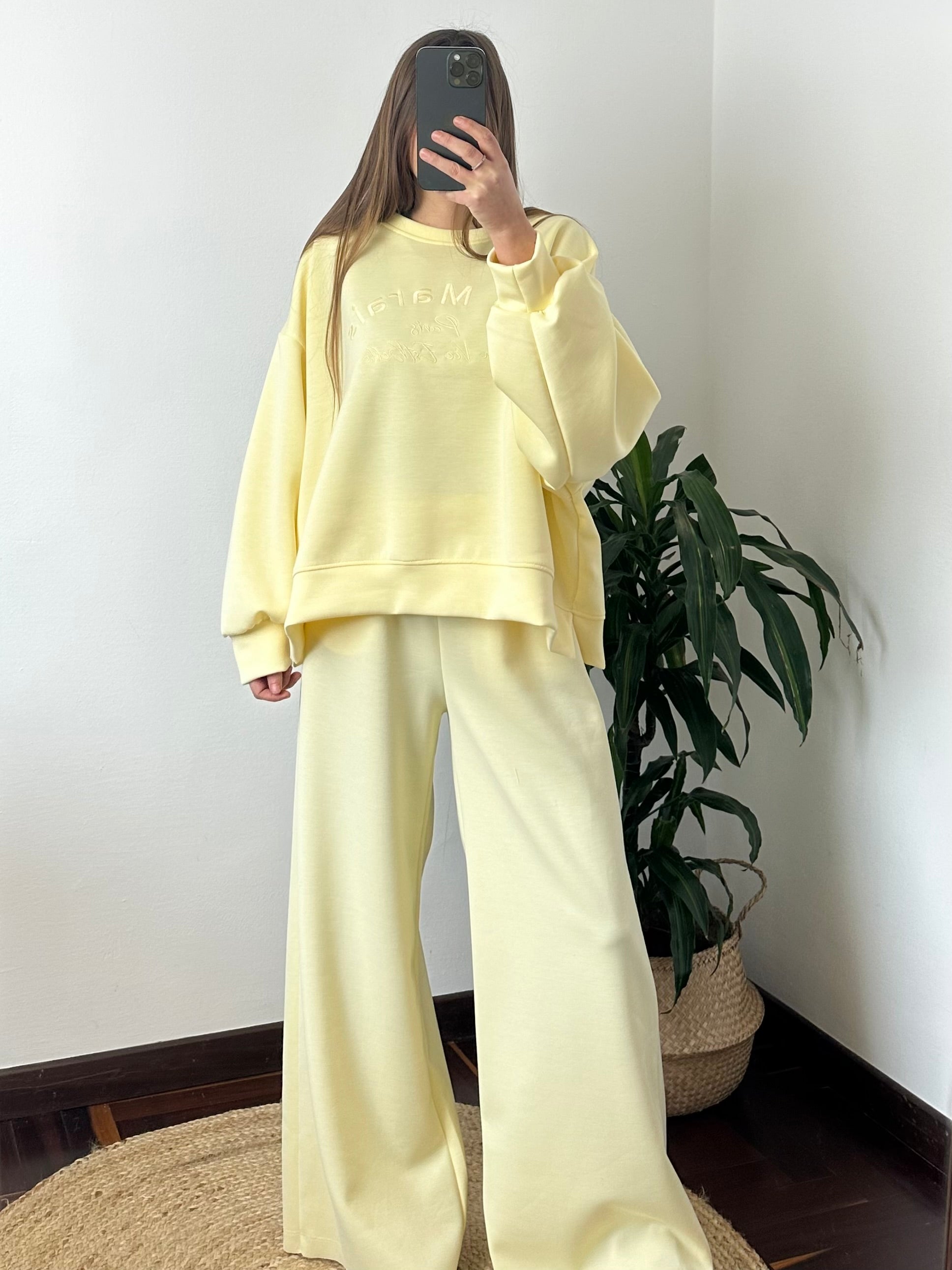 PANTALONE PUNTO MILANO GIALLO