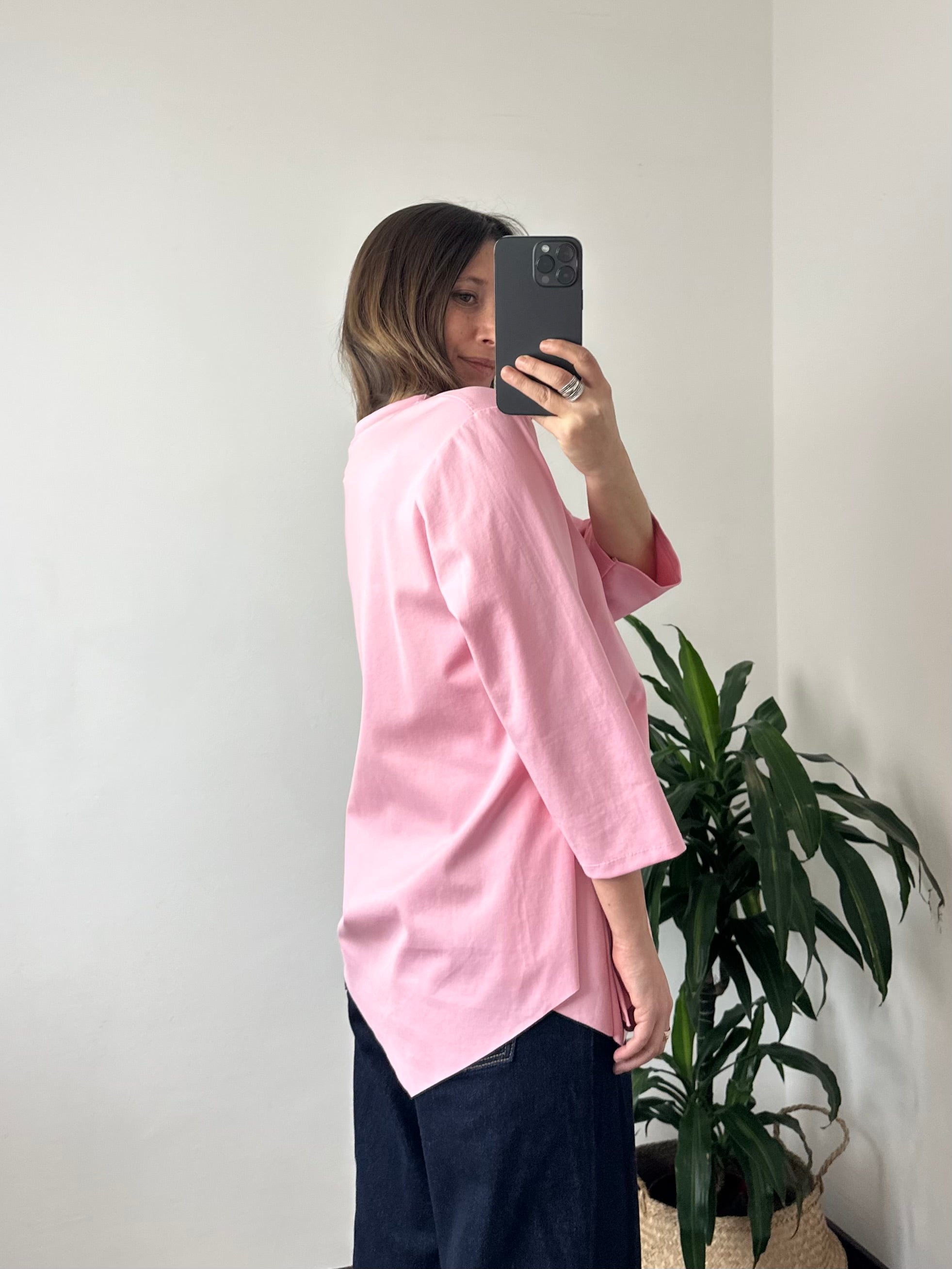 MAGLIA FIOCCO PUNTO MILANO ROSA