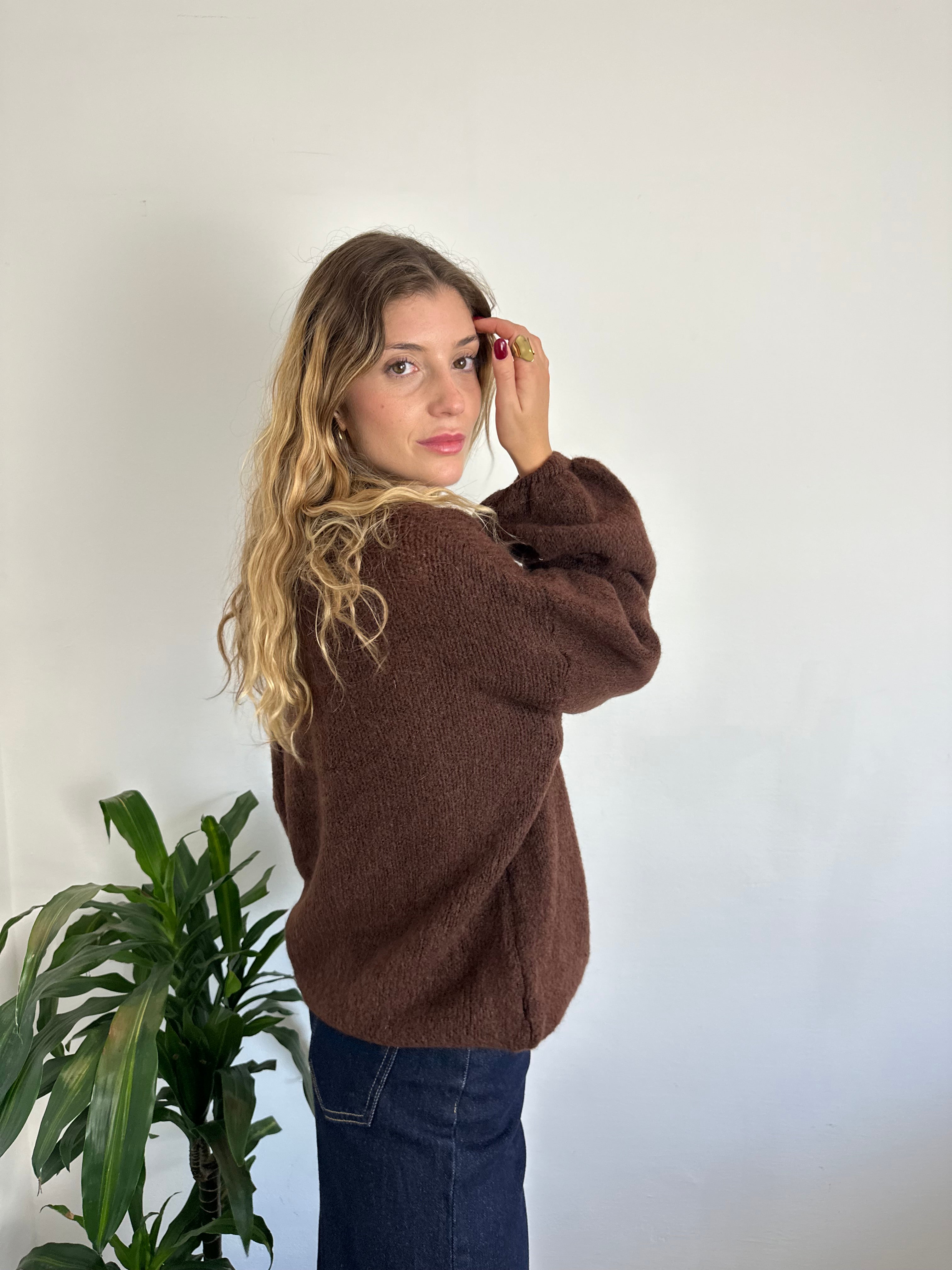 MAGLIONE “ No vabbè “ MARRONE