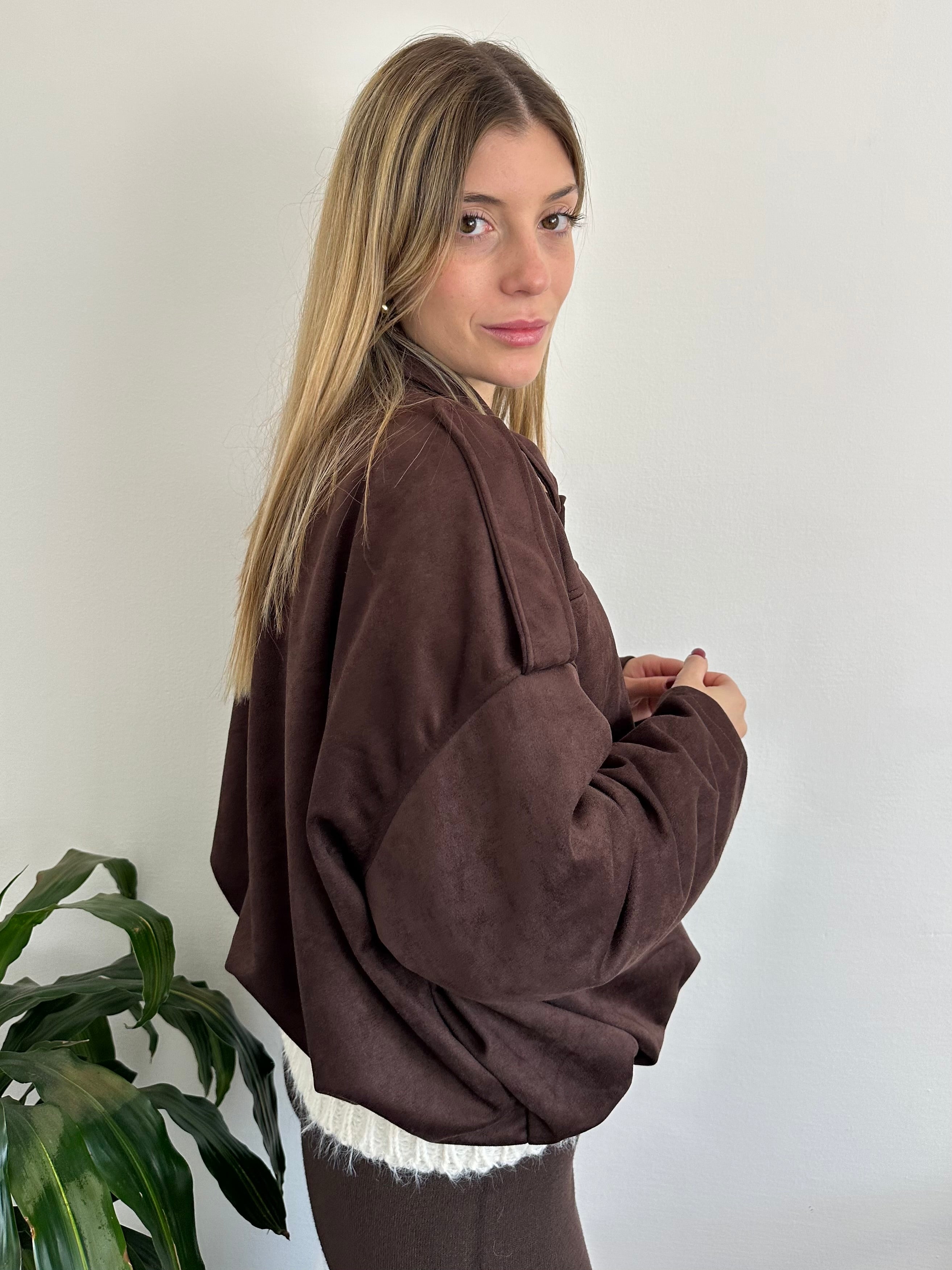 GIACCA SUEDE MARRONE