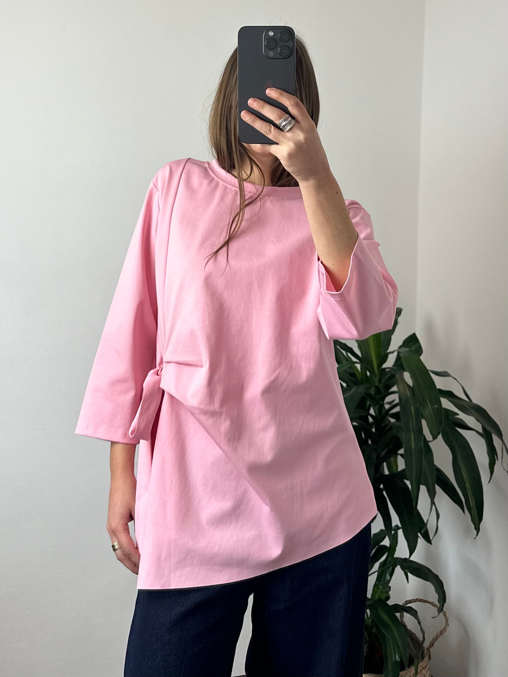 MAGLIA FIOCCO PUNTO MILANO ROSA