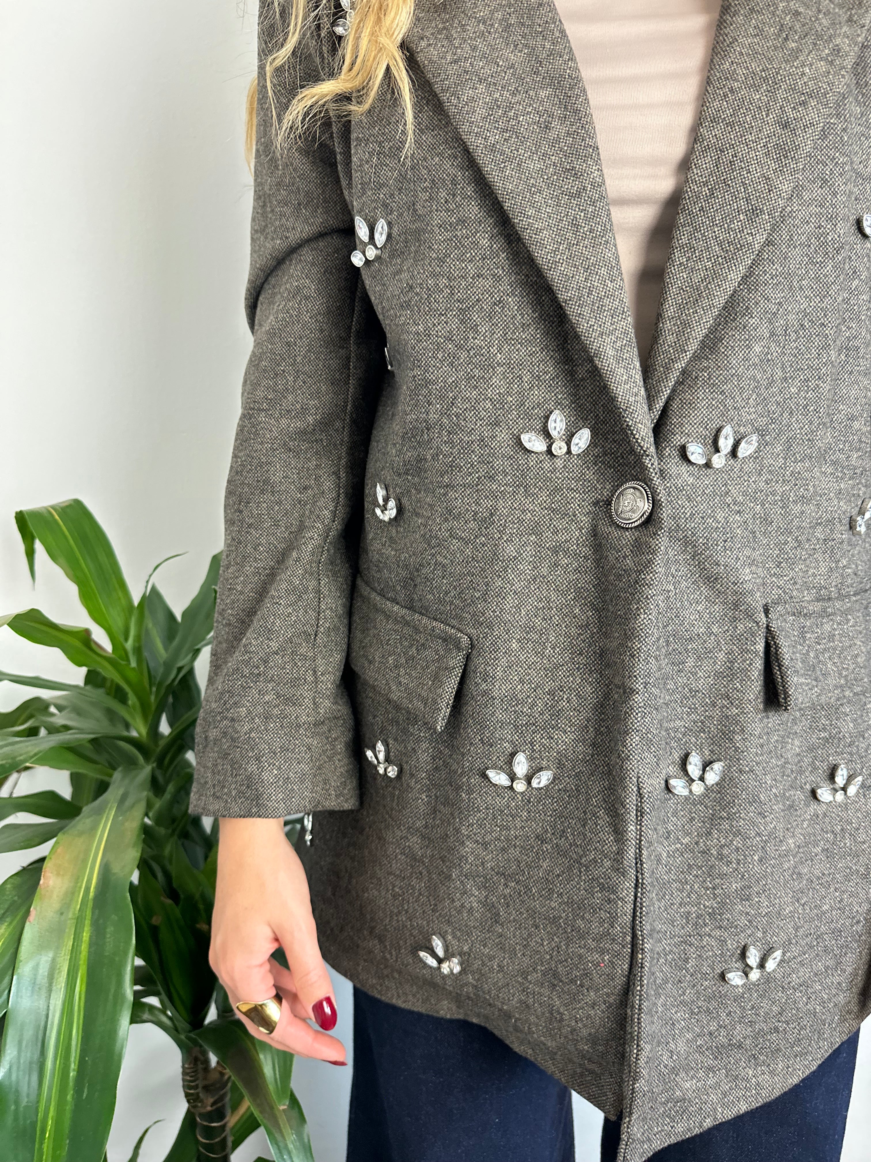 GIACCA SARTORIALE STRASS