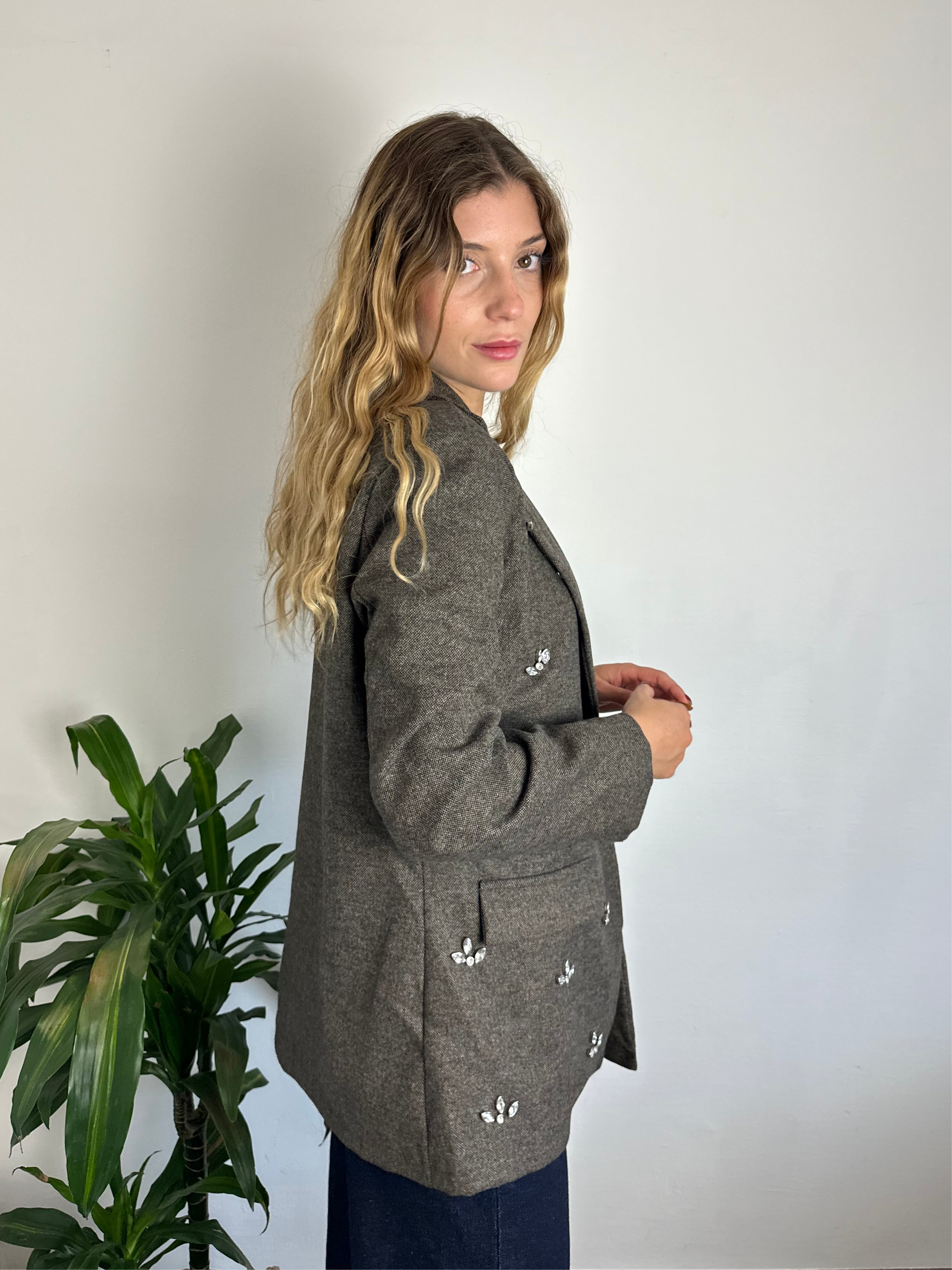 GIACCA SARTORIALE STRASS