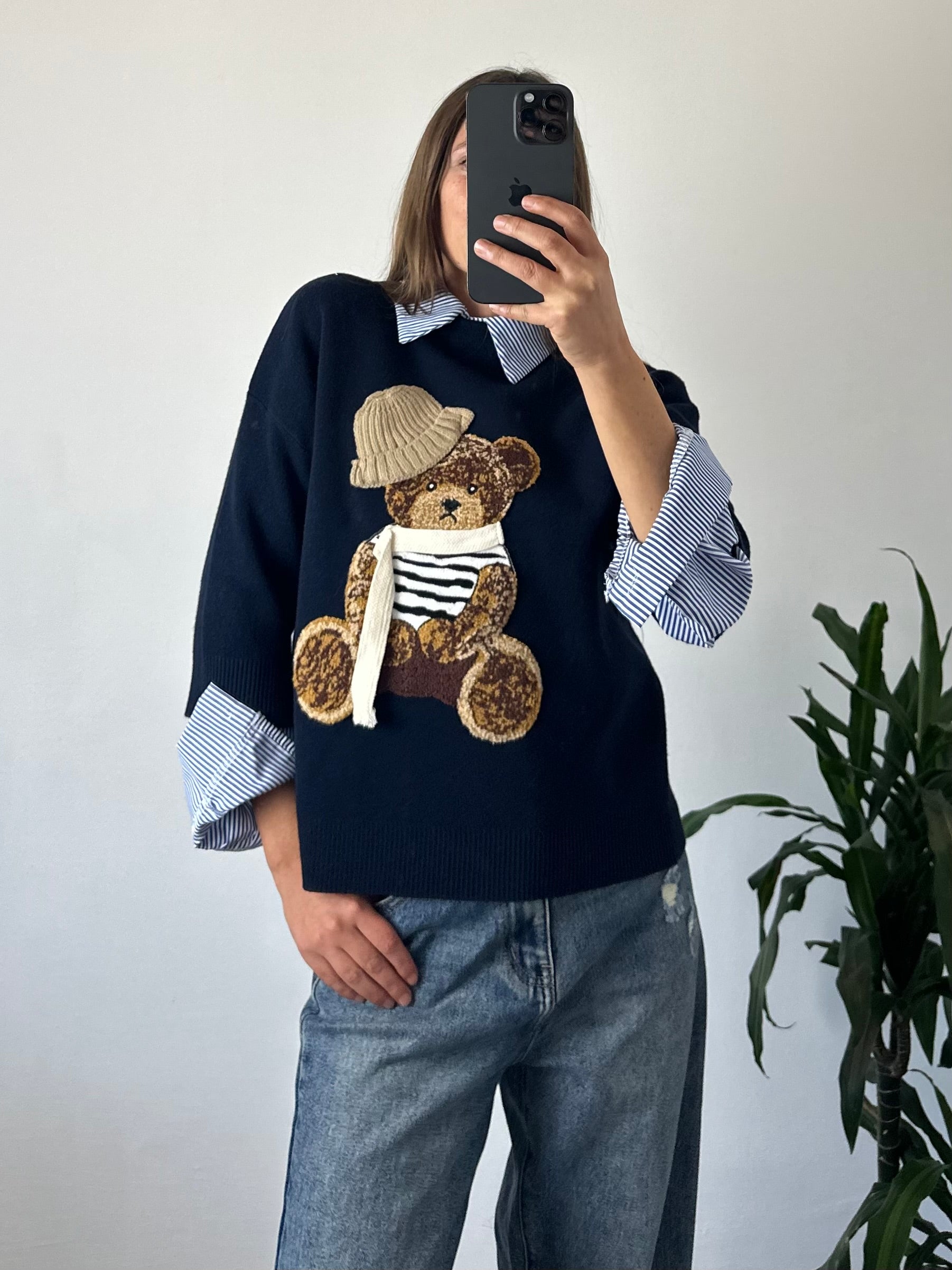 MAGLIONE TEDDY BLU