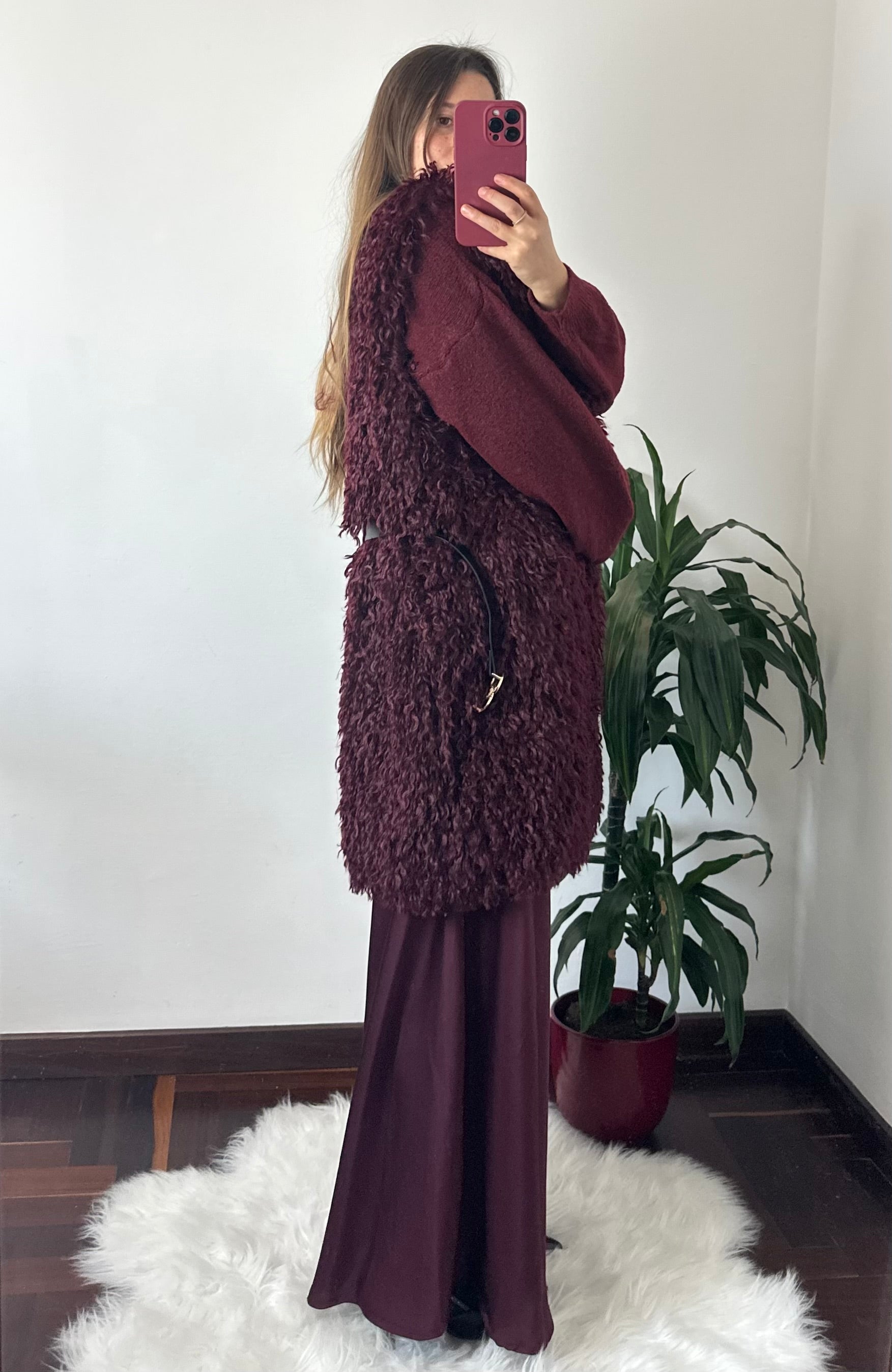 GILET ECOPELLICCIA BORGOGNA