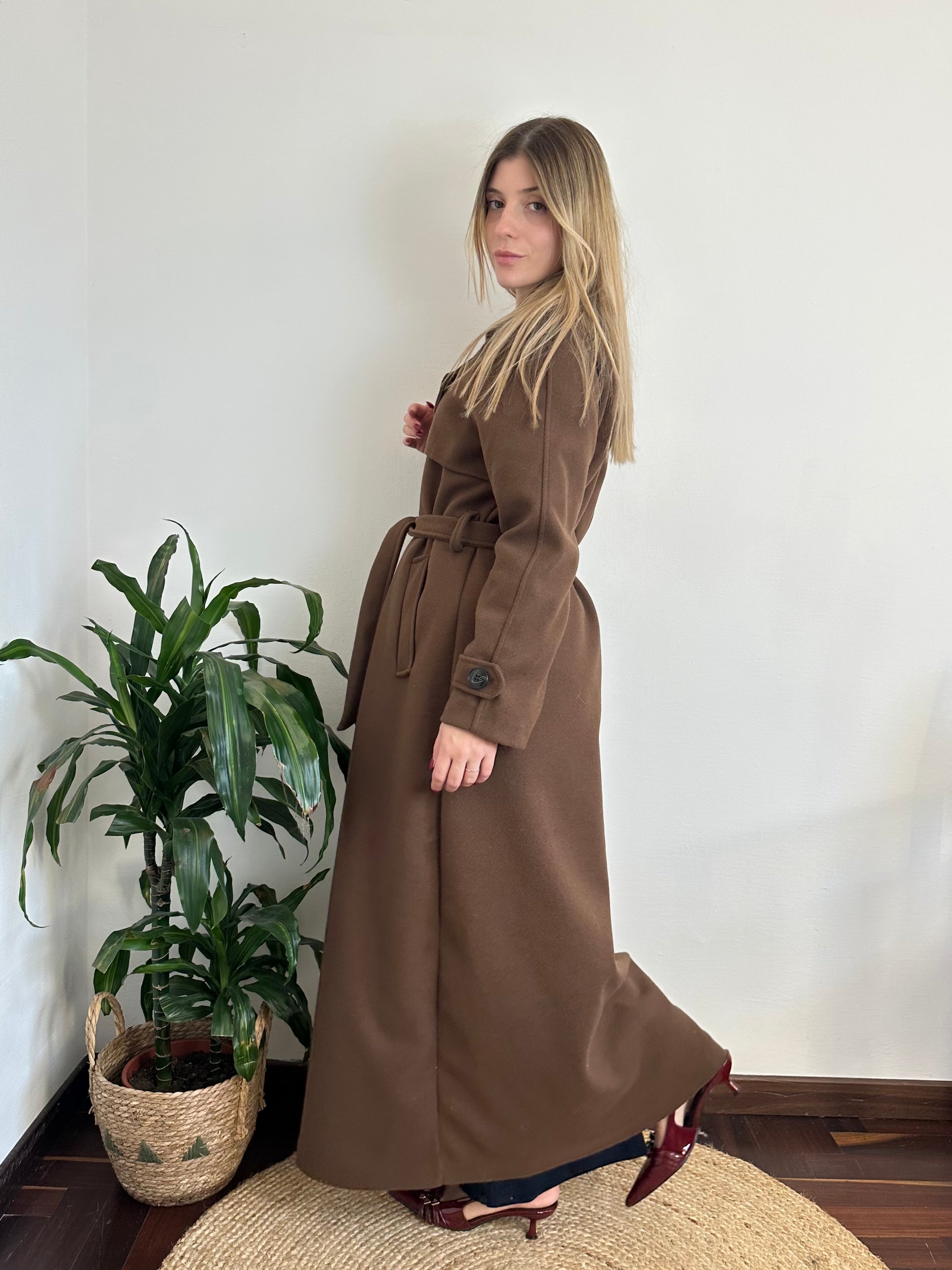 CAPPOTTO LUNGO MARRONE