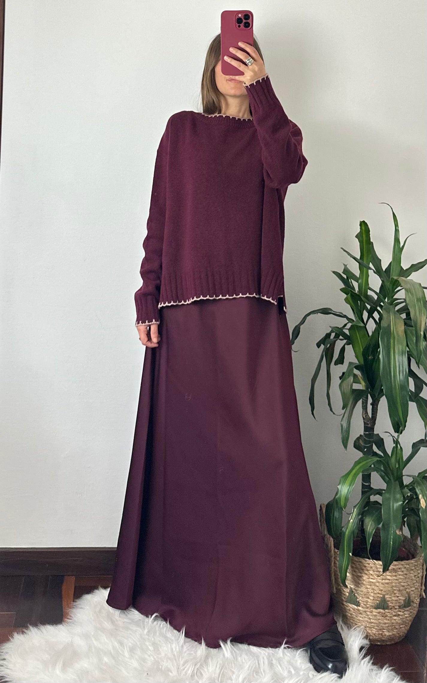 MAGLIONE in LANA BORDEAUX