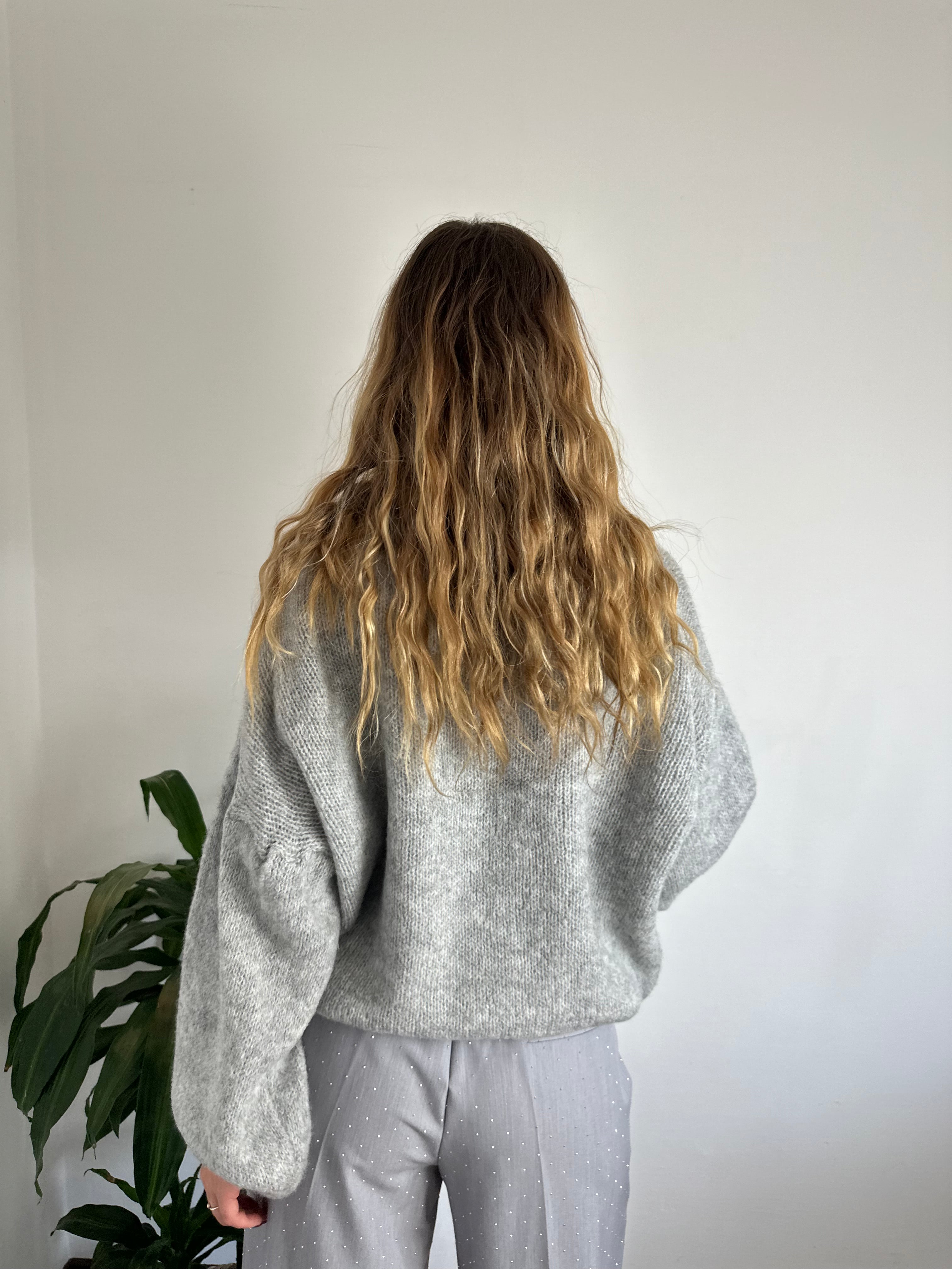 MAGLIONE “ No vabbè “ GRIGIO