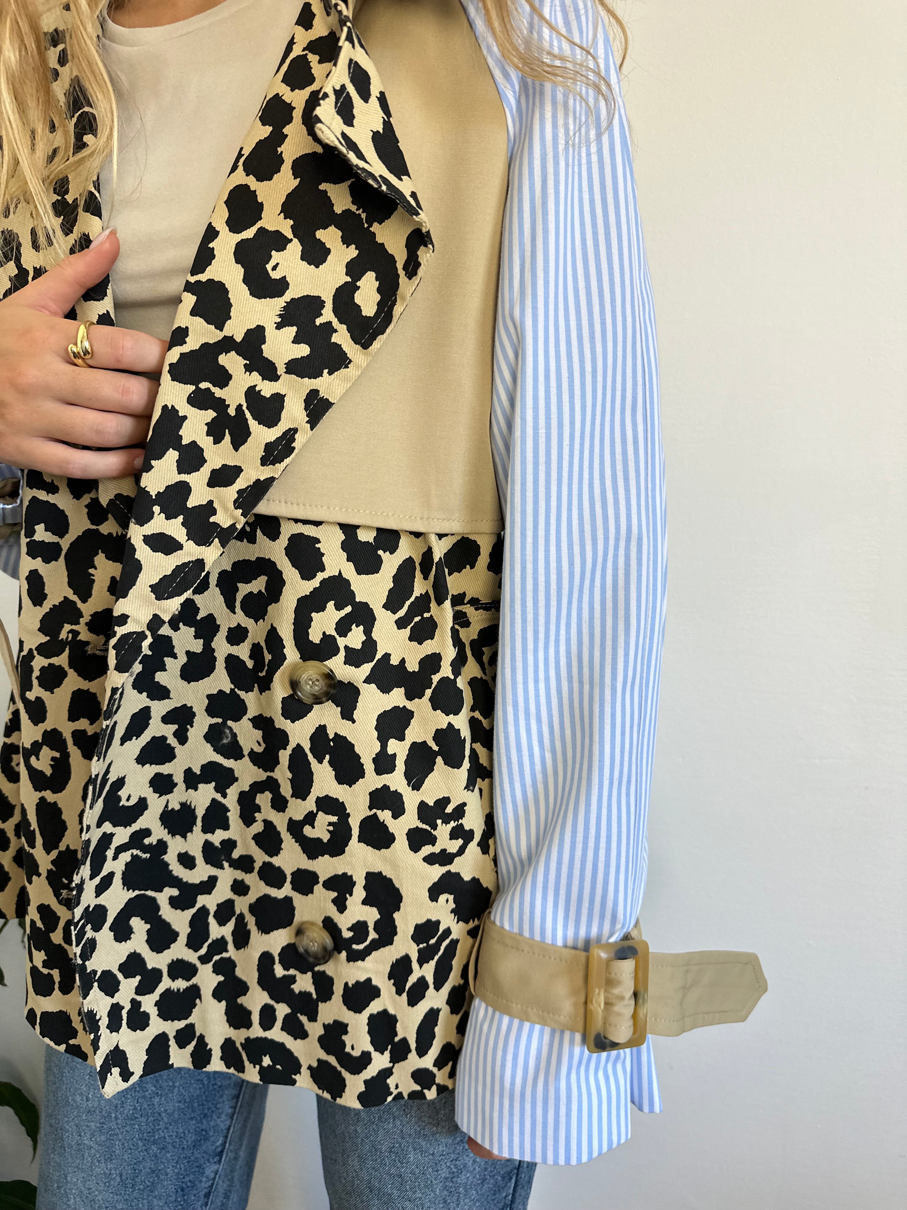 TRENCH LEOPARDATO