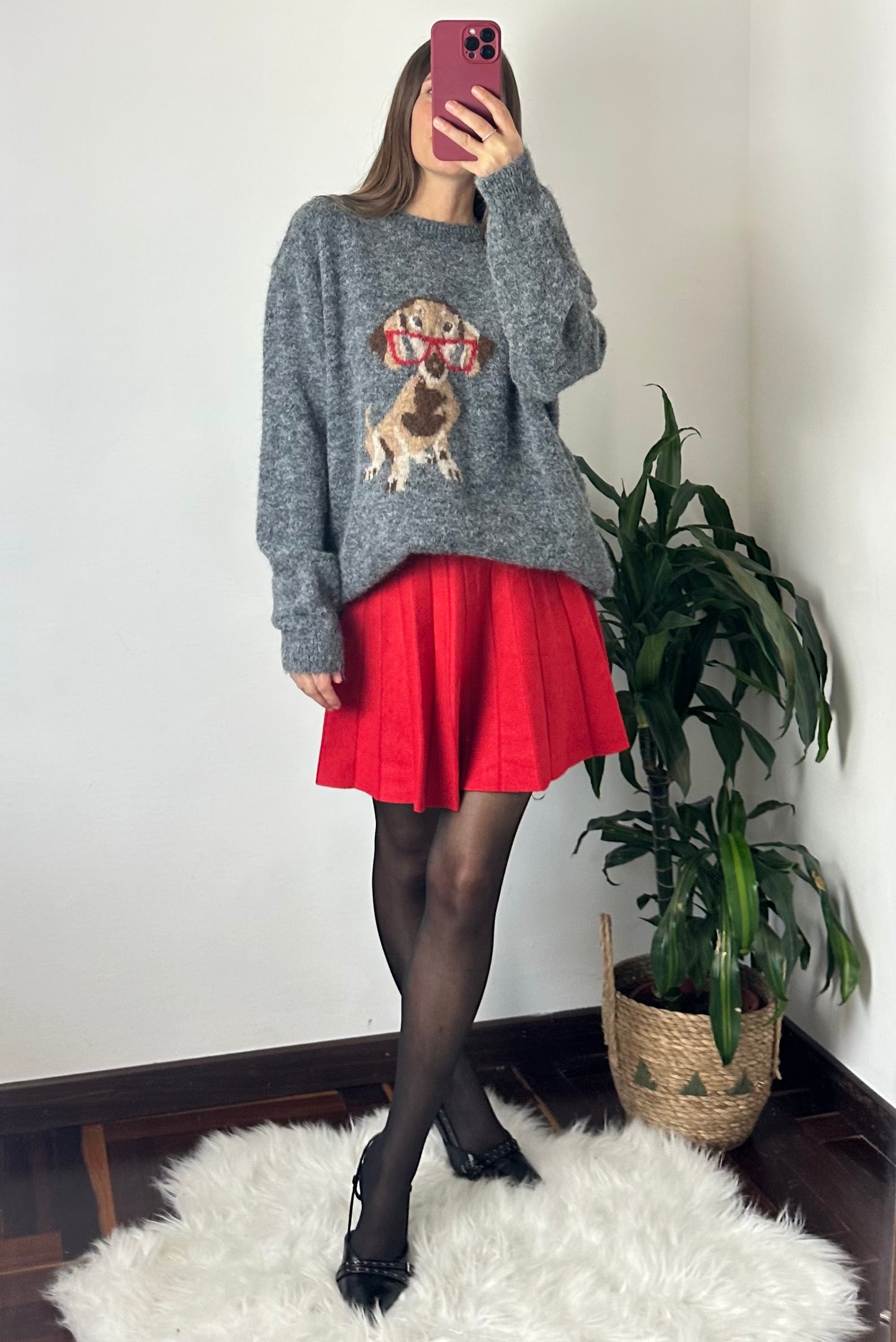 PULLOVER DOG misto LANA-MOHAIR GRIGIO