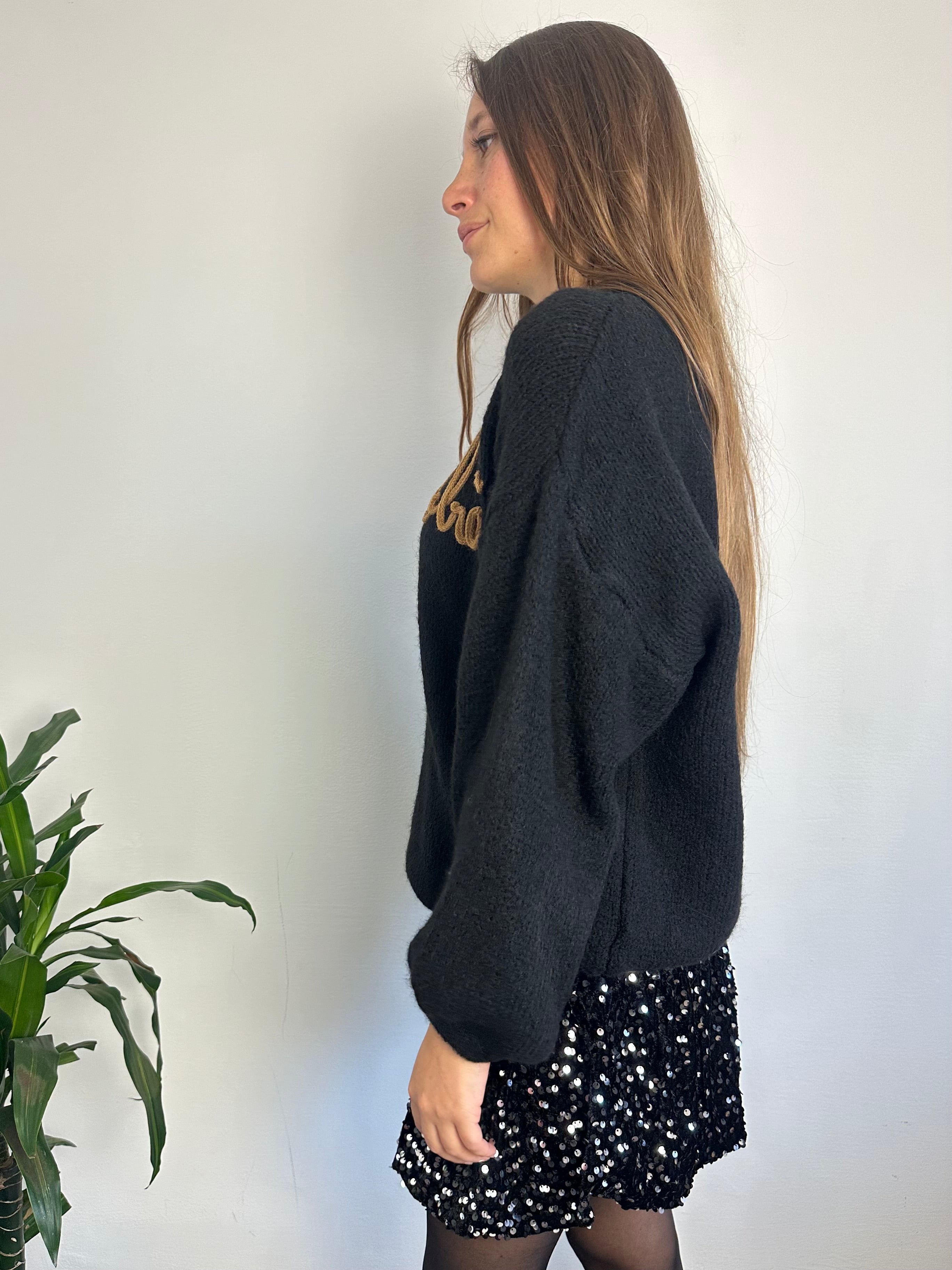 MAGLIONE “ No vabbè “ NERO