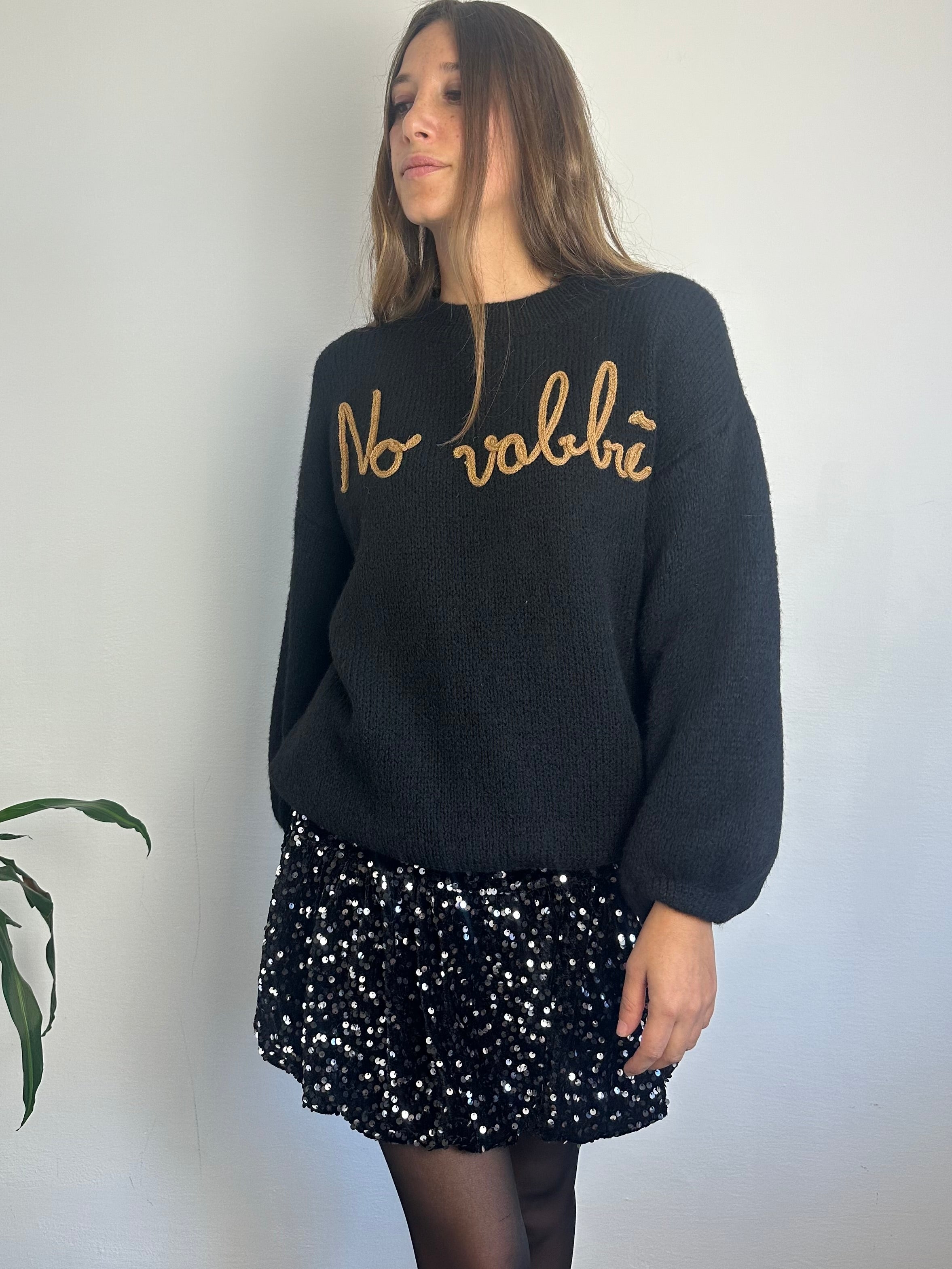 MAGLIONE “ No vabbè “ NERO